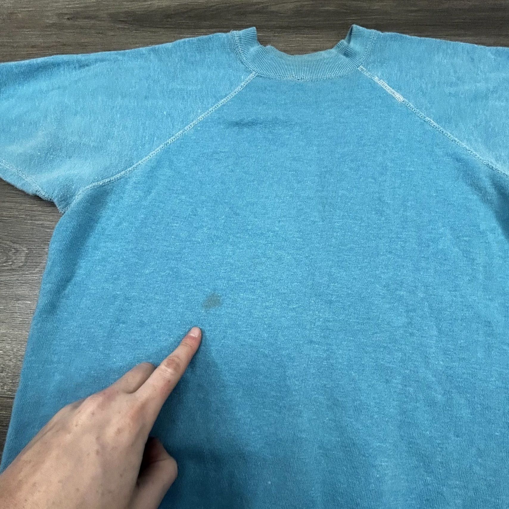 Vintage VINTAGE Sweatshirt Mens Medium Blue Raglan Crew Neck Pullover American Vintage USA 50s 60s Size US M / EU 48-50 / 2 - 5 Thumbnail