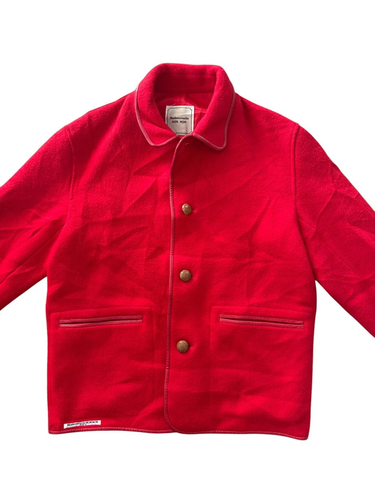 Mademoiselle Non Non Mademoiselle Non Non Jacket Leather Trim Issey Miyake Size L / US 10 / IT 46 - 3 Thumbnail