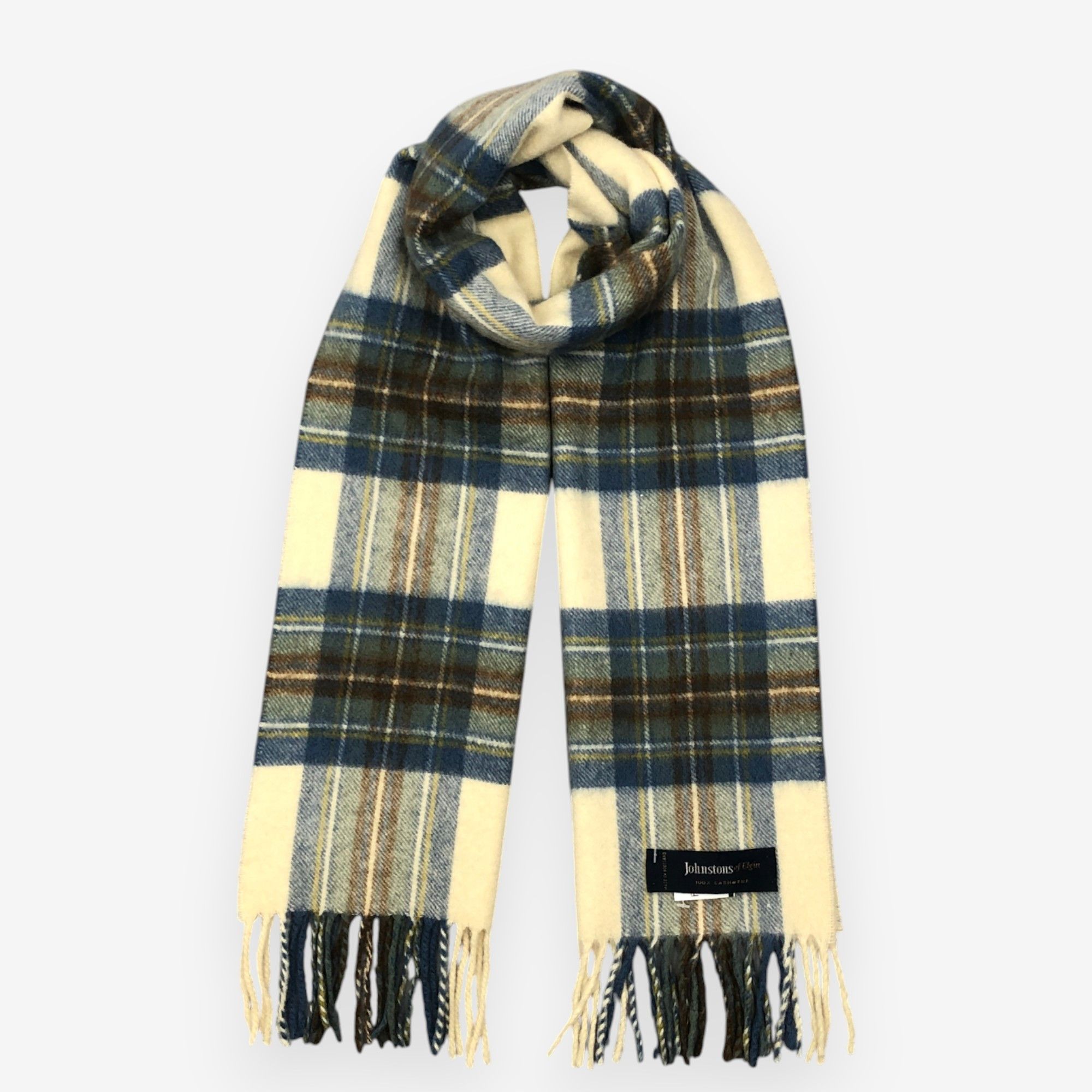 Vintage Johnstons Scarf Muffler Wool Winter Plaid Scarves