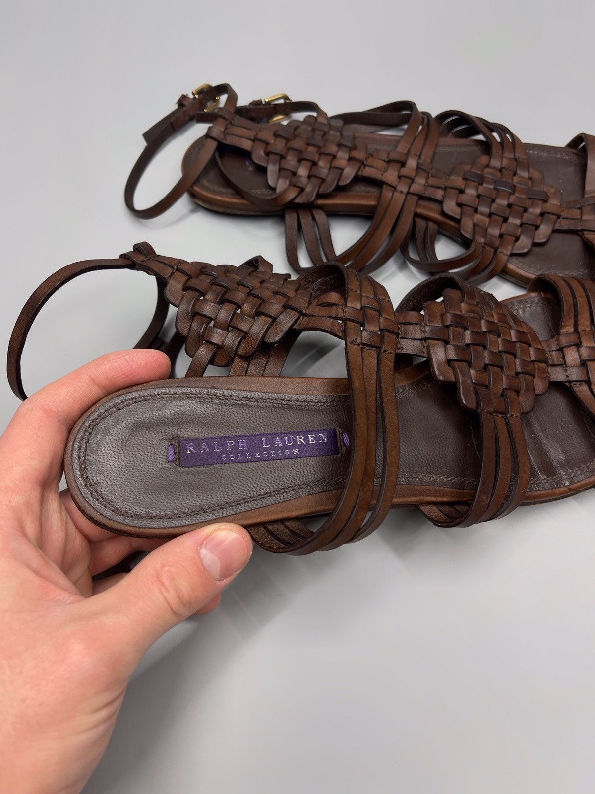 Ralph Lauren Purple Label × Vintage Ralph Lauren Purple Label Sandals Size US 9.5 / IT 39.5 - 4 Thumbnail