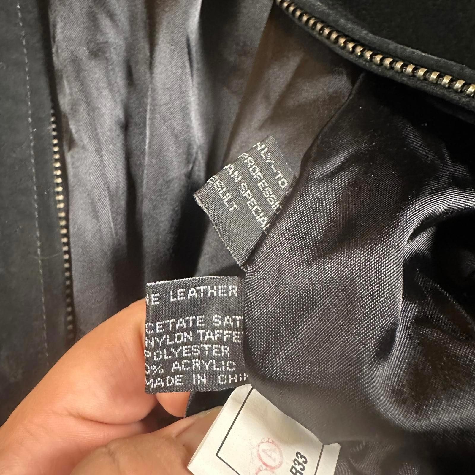 Other Rage by Mirage Men's Bomber Jacket Large Black Leather Suede Size US L / EU 52-54 / 3 - 7 Thumbnail
