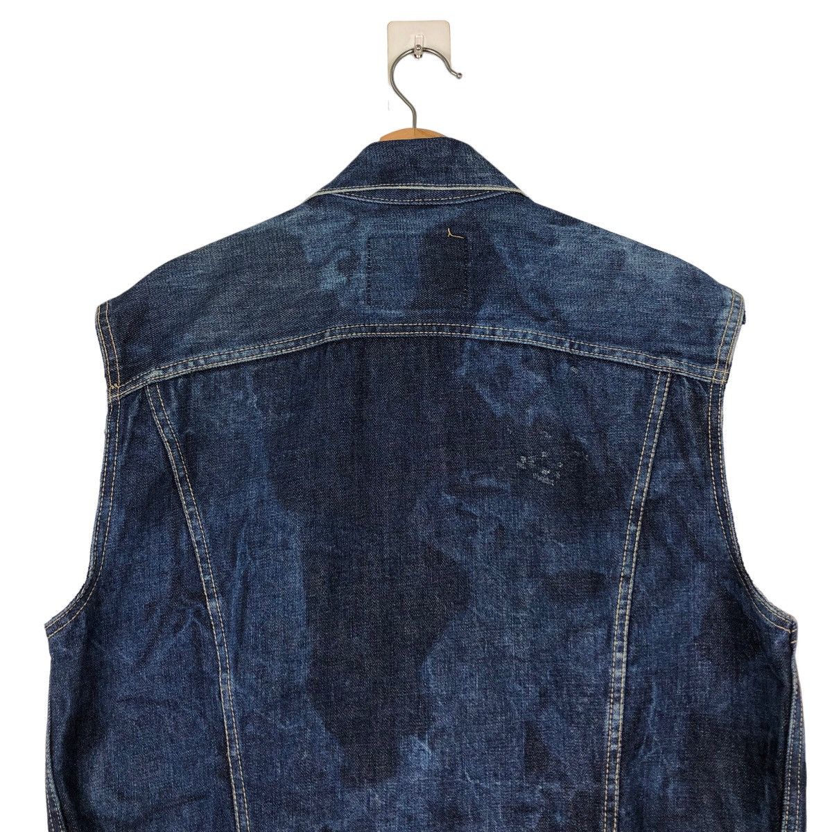 Japanese Brand 🔥Vintage Denim Tank Top Trucker Cafe Racer RSM Issey Miyake Size US M / EU 48-50 / 2 - 9 Thumbnail