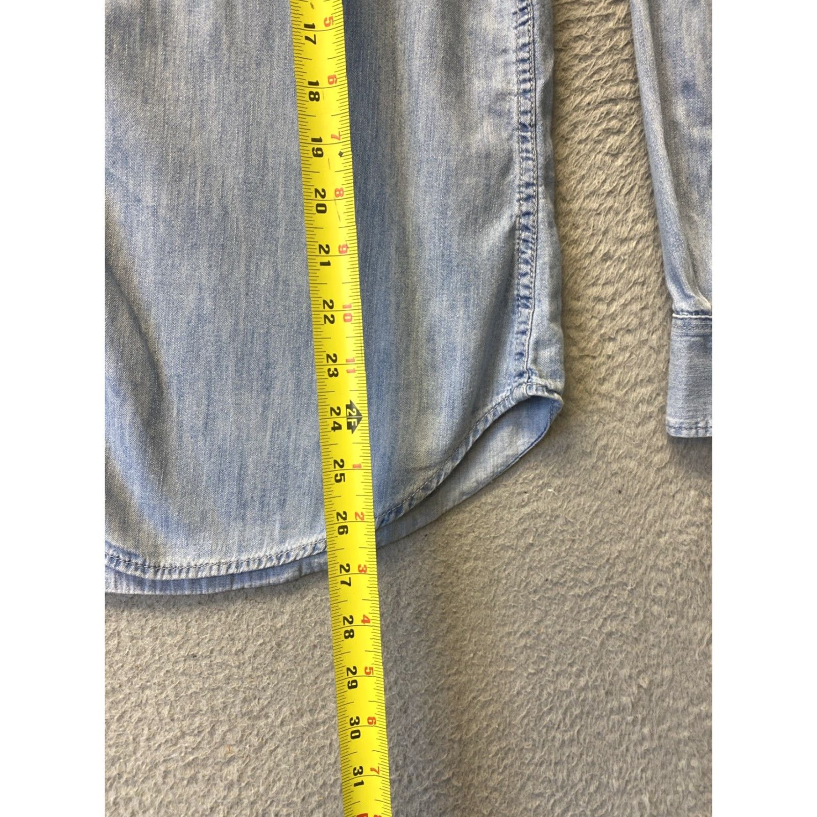 Gap VINTAGE GAP Denim Dress Women's Large Blue Long Sleeve Button Pockets Casual Formal Party 138-18 Size L / US 10 / IT 46 - 5 Thumbnail