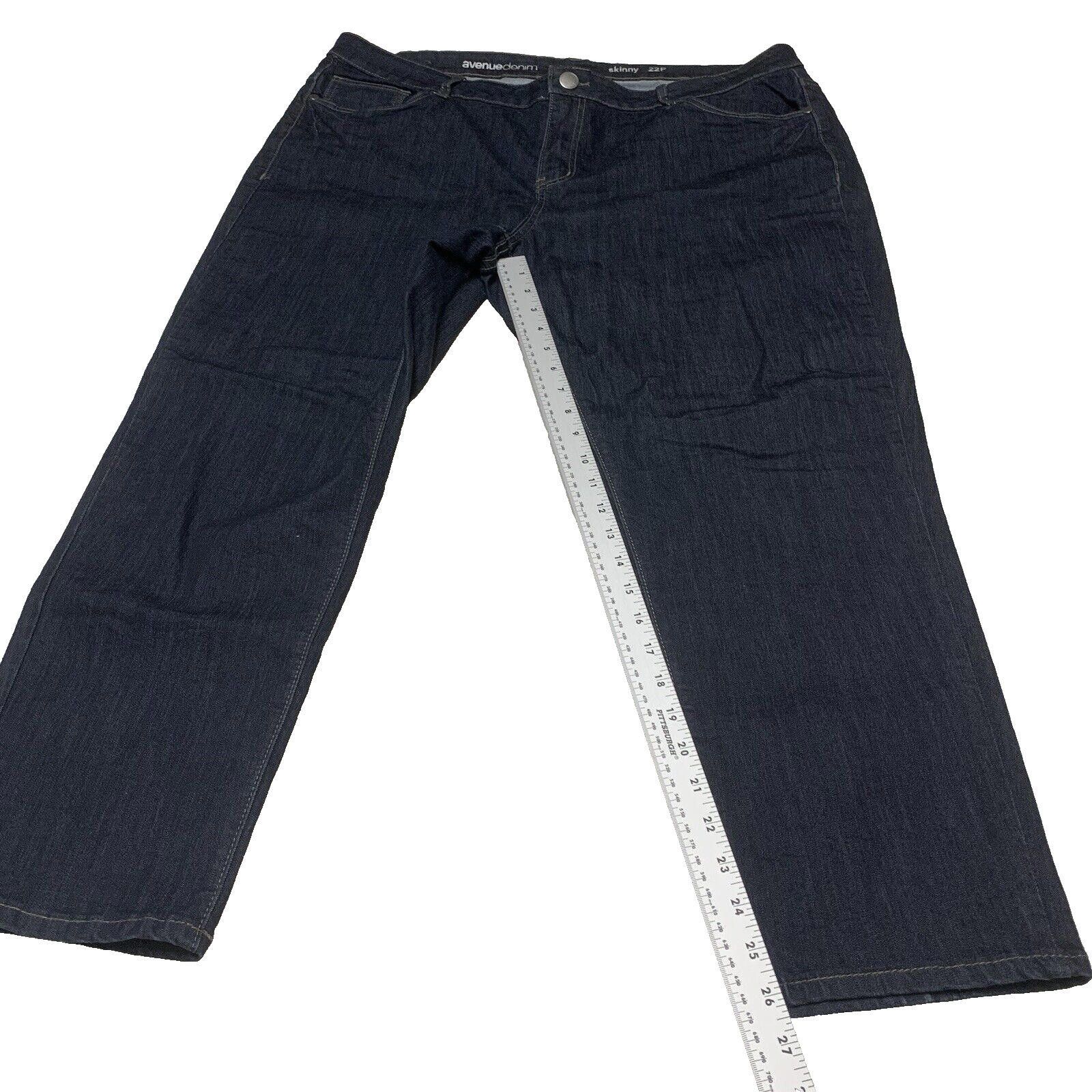 Other Avenue Denim Jeans Women's 22P Plus Dark Blue Stretch Size 42" / US 20 - 8 Thumbnail