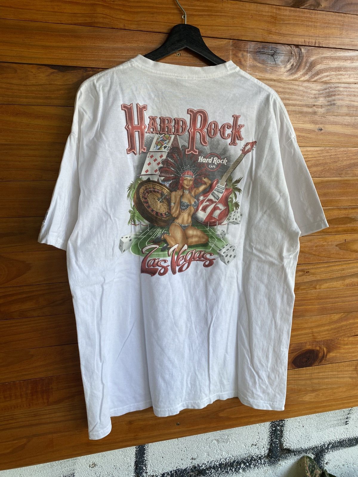 Hard Rock Cafe Vintage Hard Rock Cafe Las Vegas Graphic T-Shirt | 90s White Size US L / EU 52-54 / 3 - 5 Thumbnail