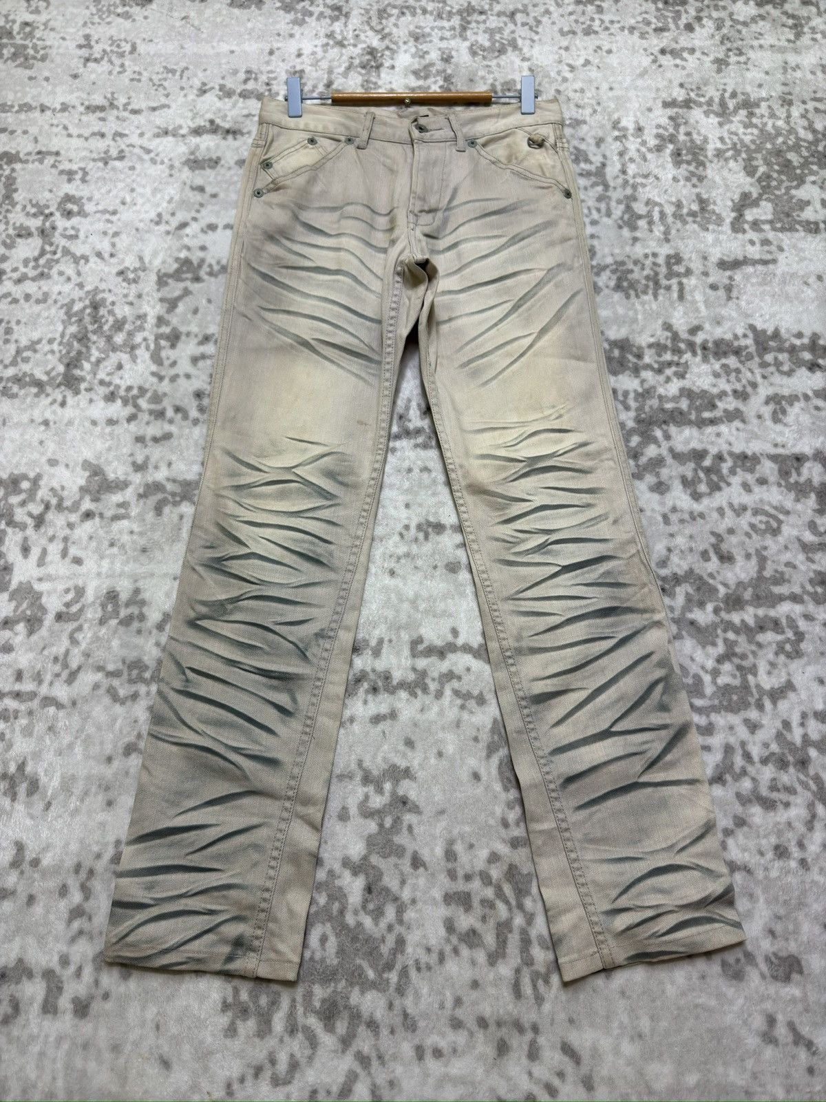 Hysteric Glamour Vintage Y2K Semantic Design Claw Mark Acid Wash Denim Jeans Size US 29 - 1 Thumbnail