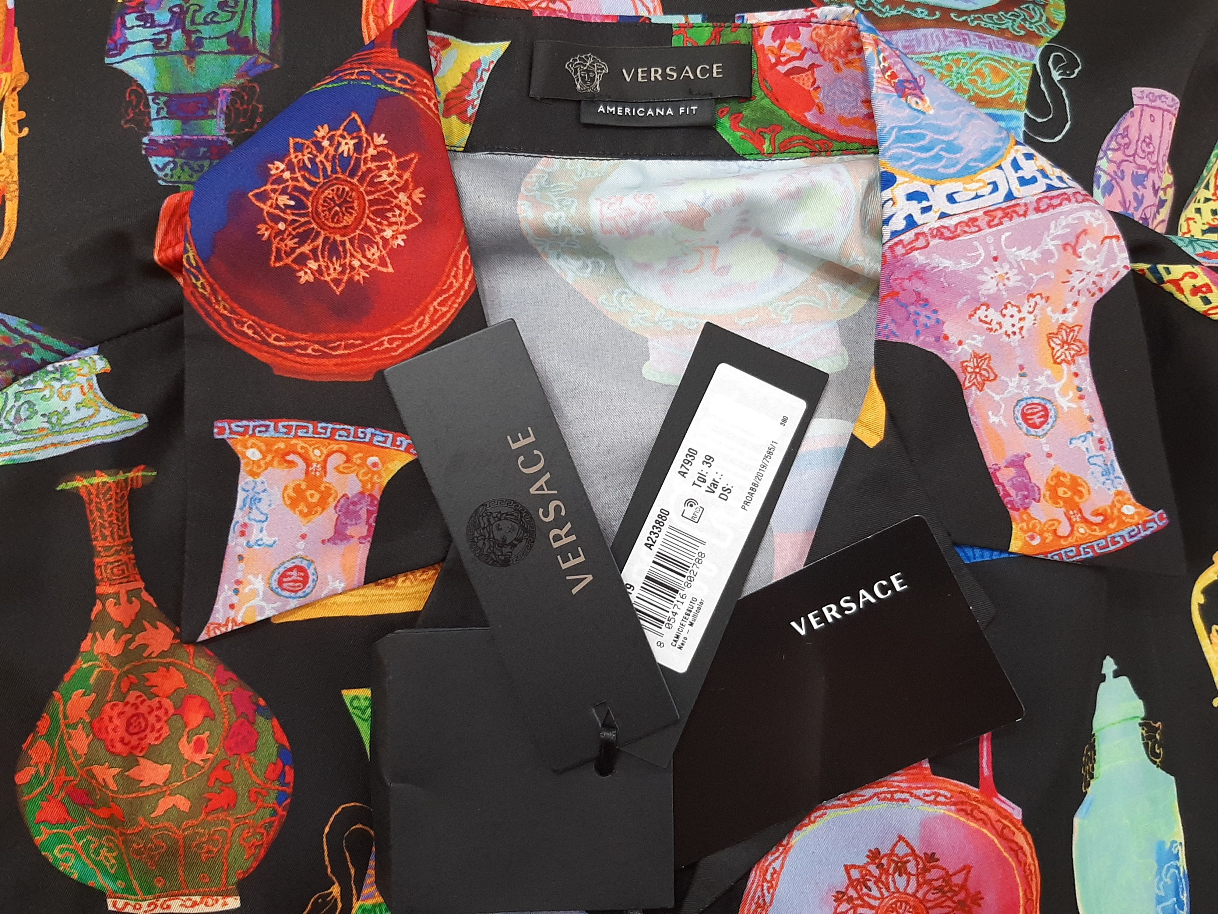 Versace Versace x Andy Dixon 7 Vessels Vacation Shirt Men's Size 39 Size US L / EU 52-54 / 3 - 8 Thumbnail
