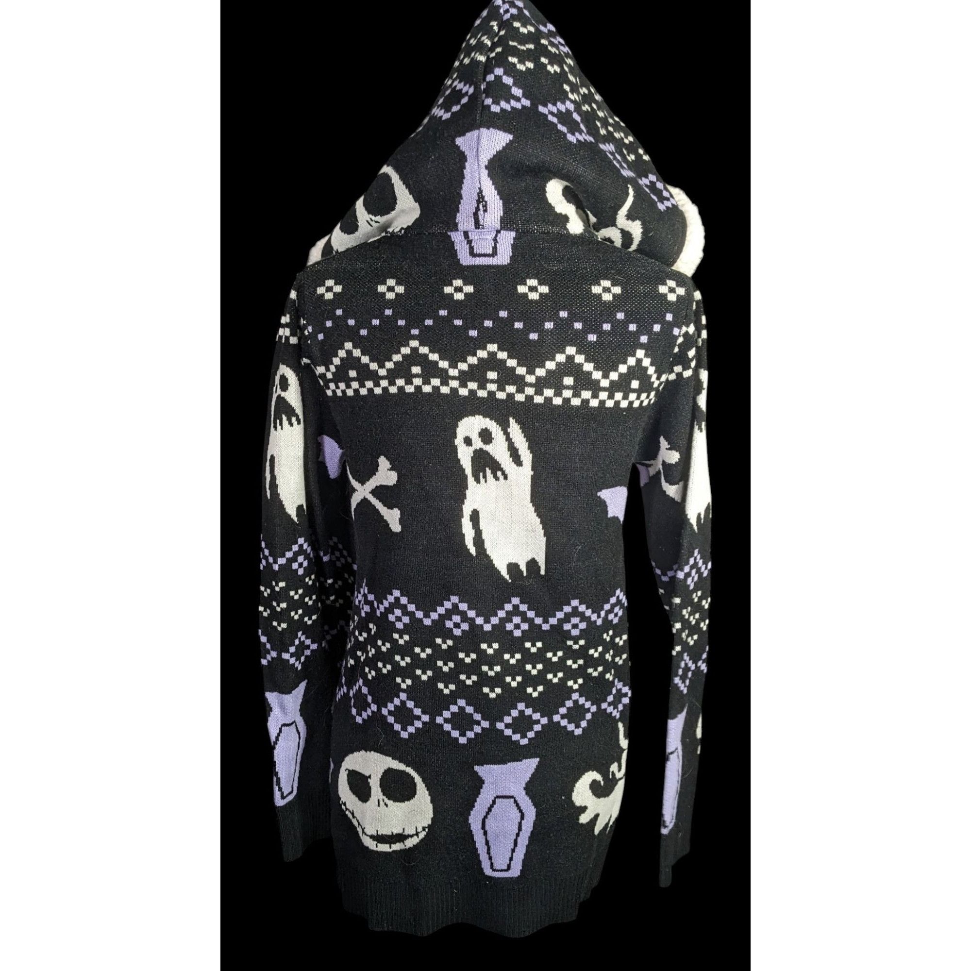 Disney The Nightmare Before Christmas Hooded Cardigan Size S / US 4 / IT 40 - 2 Thumbnail