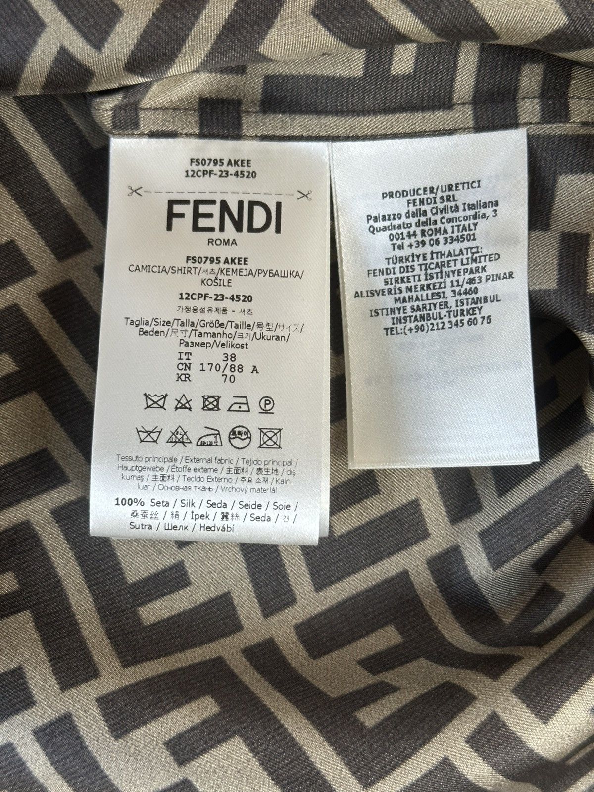 Fendi Fendi Silk Shirt - Size 38 IT Fits S, Brand New Size US S / EU 44-46 / 1 - 5 Thumbnail