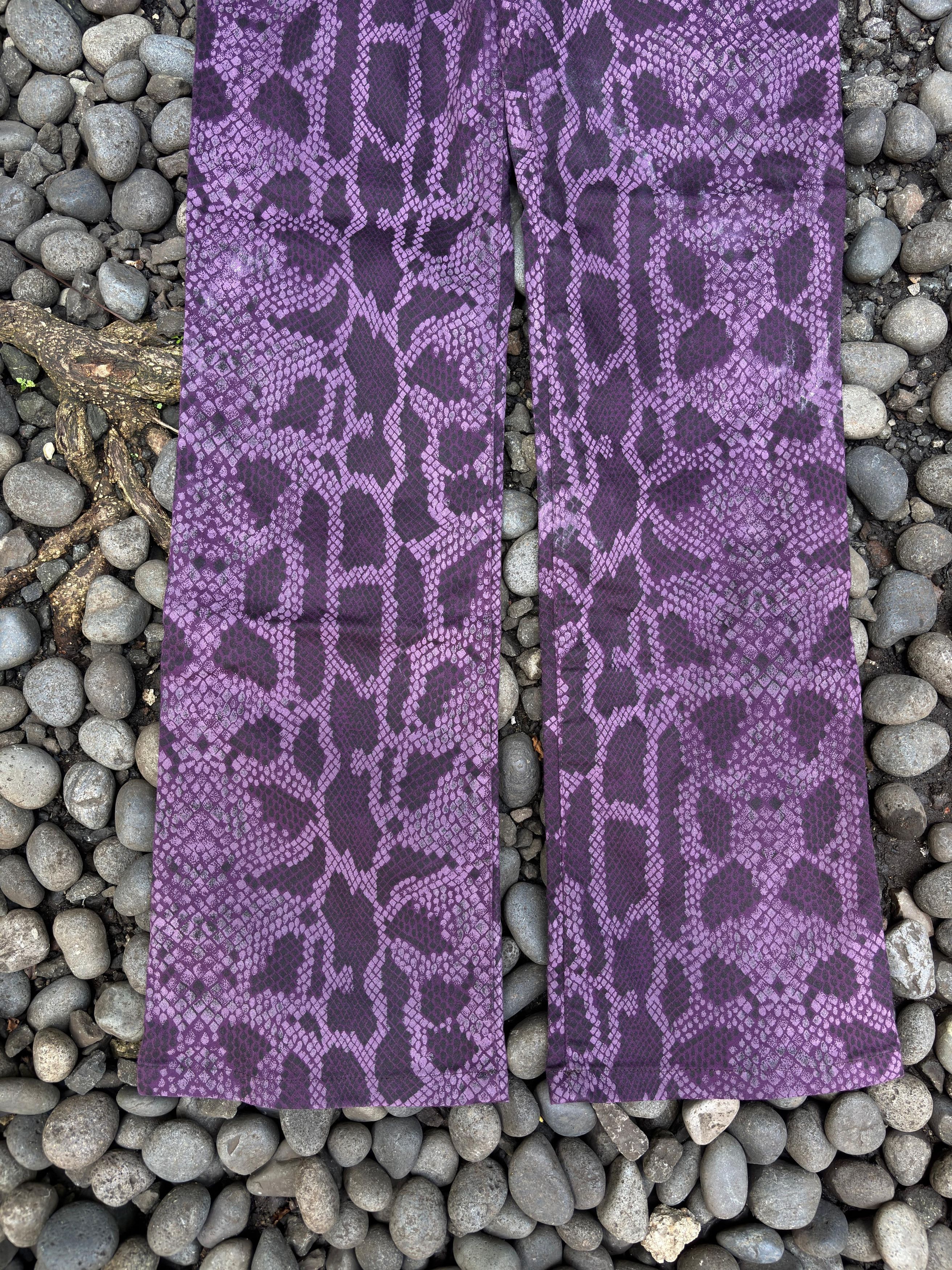 Japanese Brand Snake Printed Cimarron Trouser Pants Size 28" / US 6 / IT 42 - 3 Thumbnail