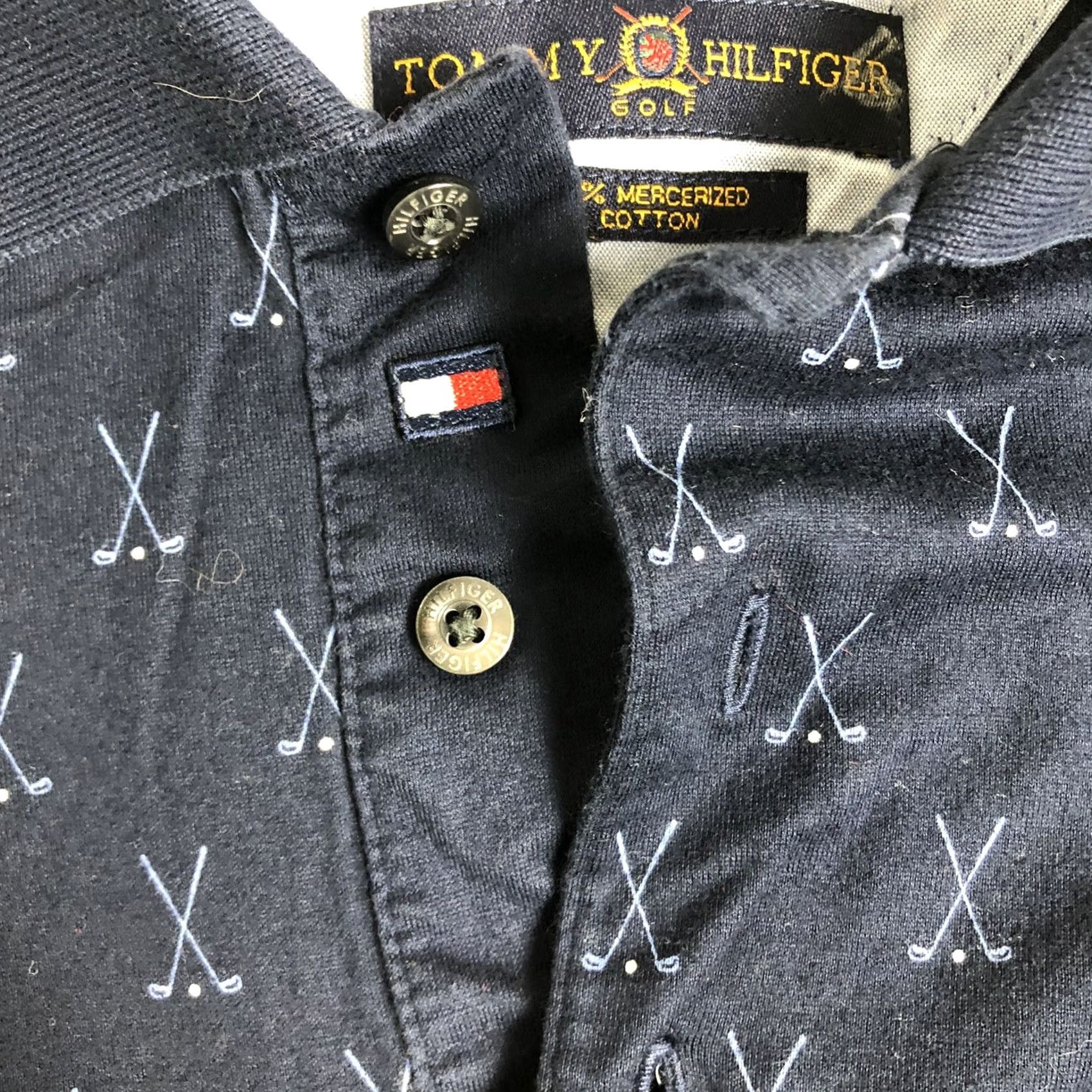 Tommy Hilfiger Tommy Hilfiger Golf Polo Shirt S Blue Mercerized Cotton Golf Print J101 Mens Regular Size SS Size US S / EU 44-46 / 1 - 3 Thumbnail