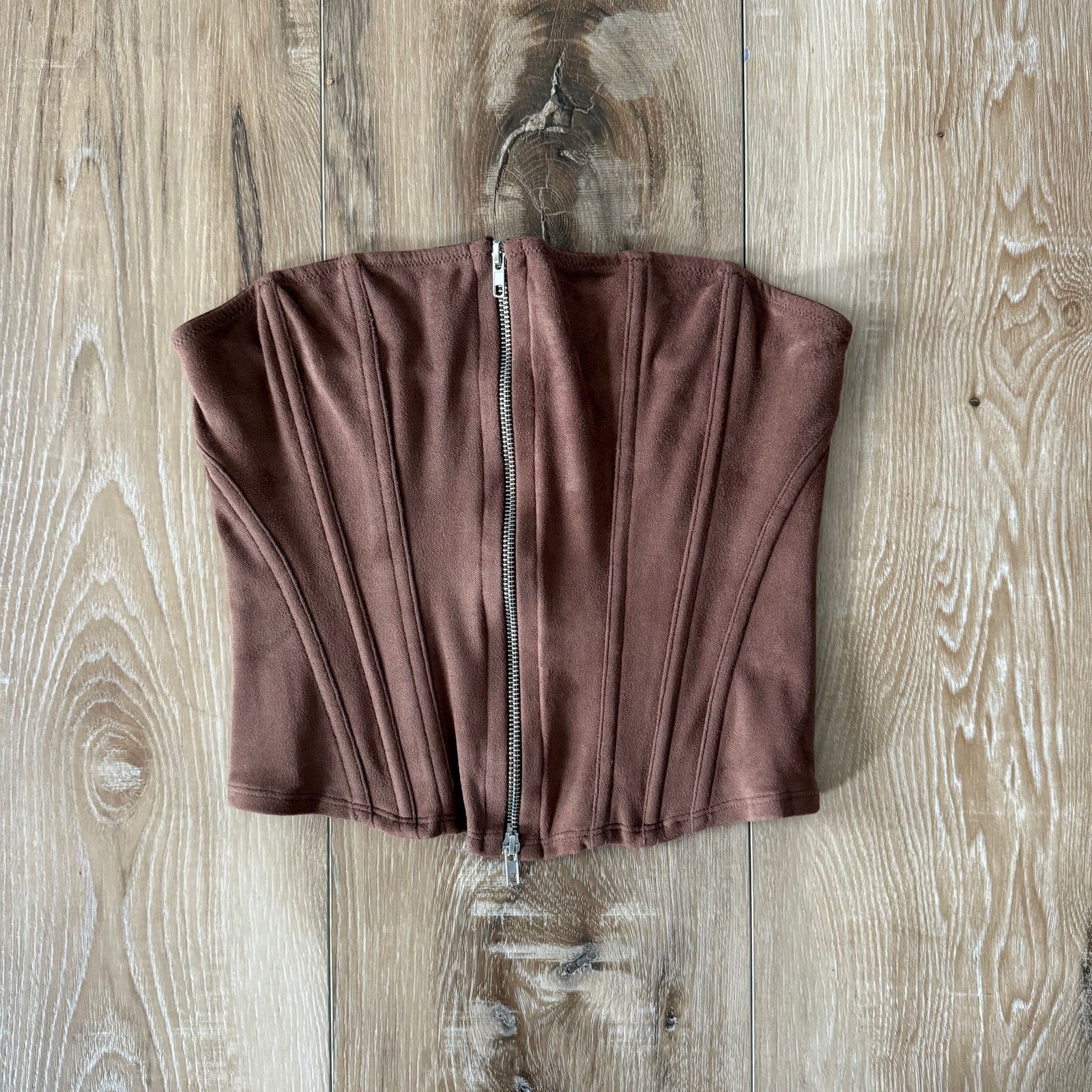 Urban Outfitters Urban Outfitters Out From Under Clara Faux Suede Corset Top Size M / US 6-8 / IT 42-44 - 1 Thumbnail
