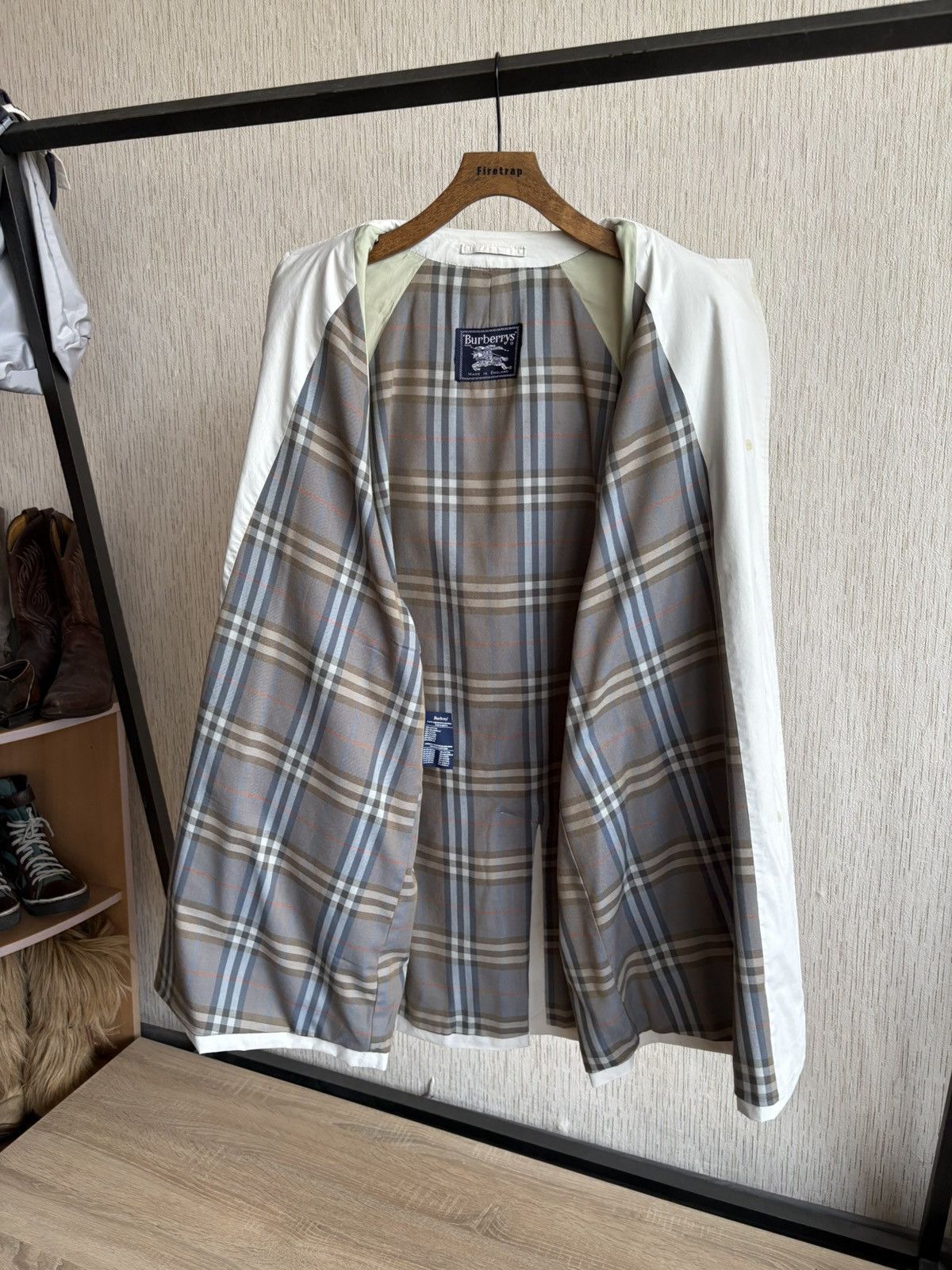 Burberry × Vintage Vintage Burberry Nova Check Trench Coat RainCoat 80s Size US L / EU 52-54 / 3 - 6 Thumbnail