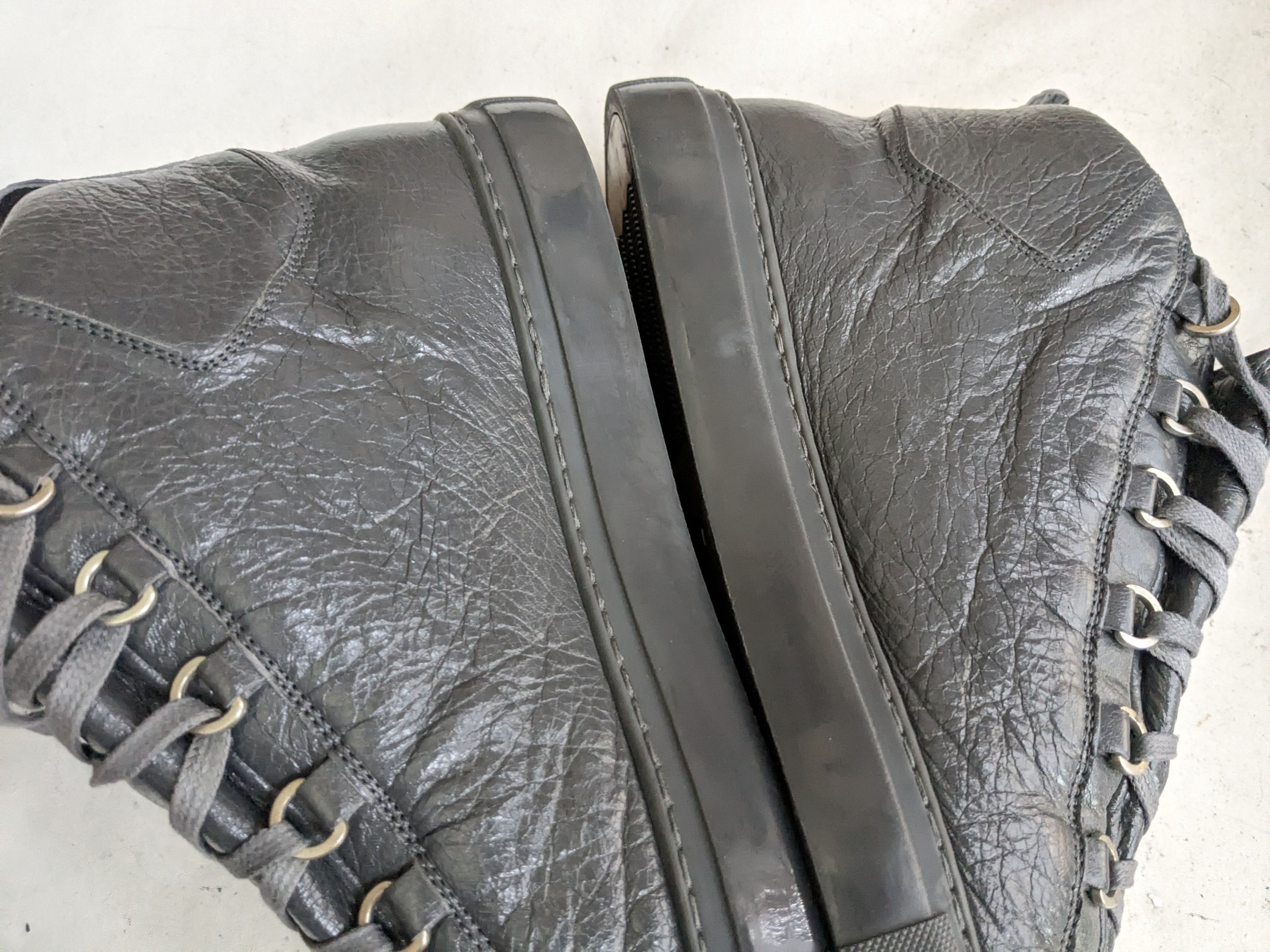 Balenciaga Balenciaga Arena Gray 14 Leather High Tops Size US 14 / EU 47 - 10 Thumbnail