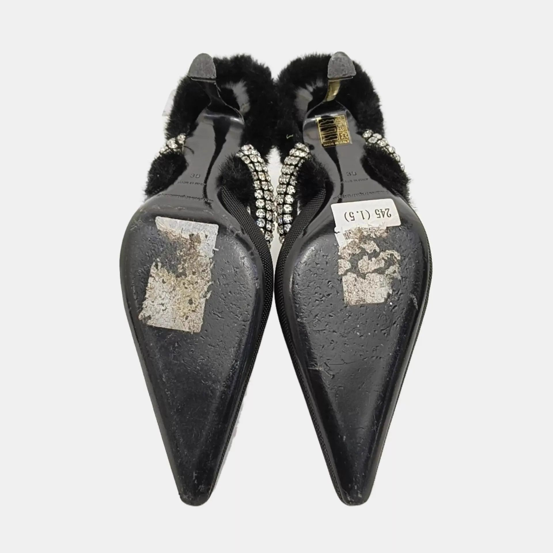Alexander Wang Alexander Wang Rhinestone Pointed Toe Fur Heels EU 39 Size US 8.5 / IT 38.5 - 2 Thumbnail