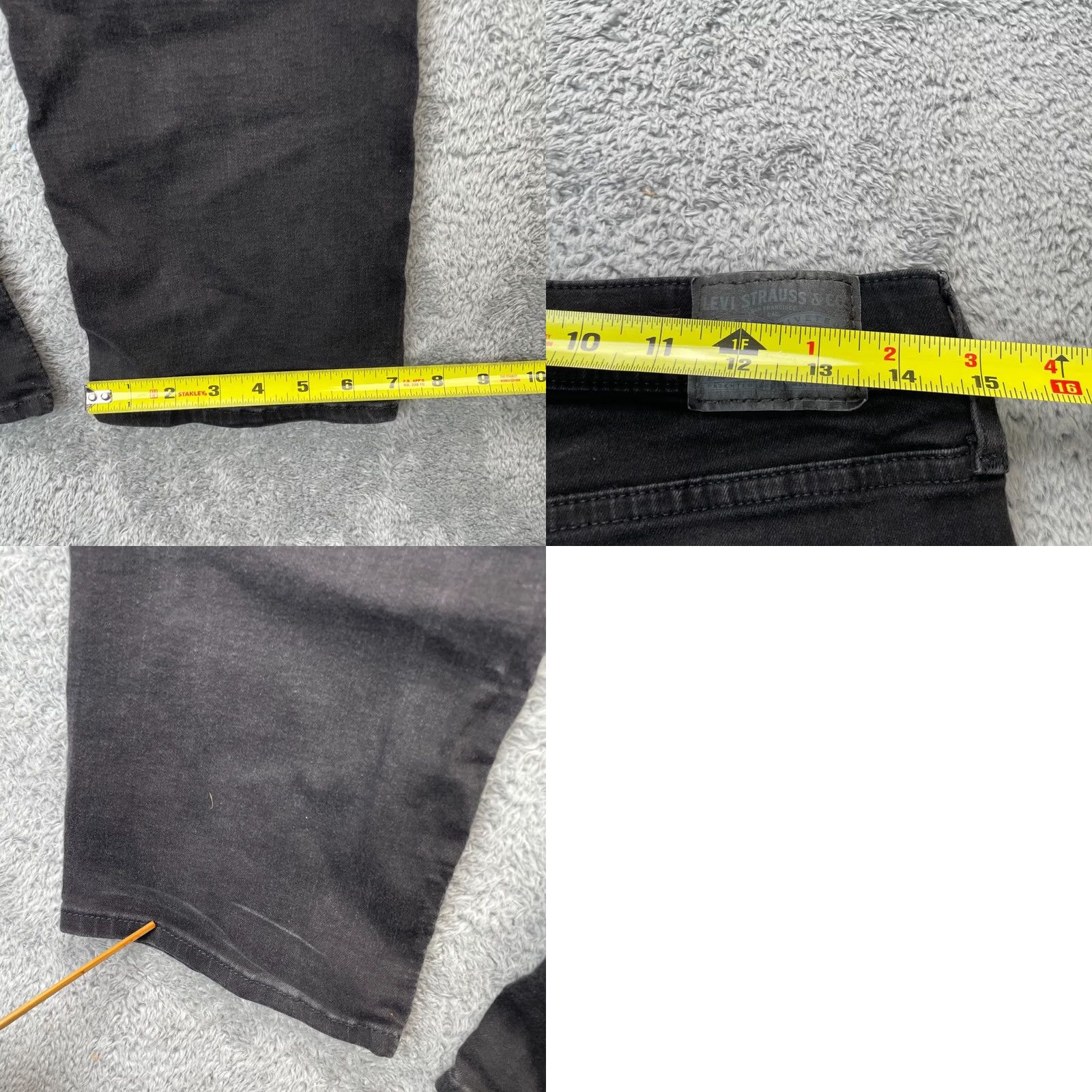 Levi's Levi's Jeans Womens 10 Black Classic Straight Denim Cotton Stretch Dark Wash 5-Pocket Inseam 28 in Regular Fit Button Zipper logo City USA Size 30" / US 8 / IT 44 - 8 Thumbnail