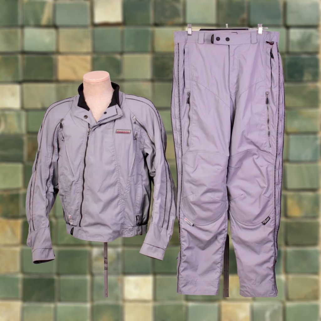 Vintage Olympia Moto Sports Motorcycle Outfit Jacket Set Grey M Men's Size US M / EU 48-50 / 2 - 1 Thumbnail