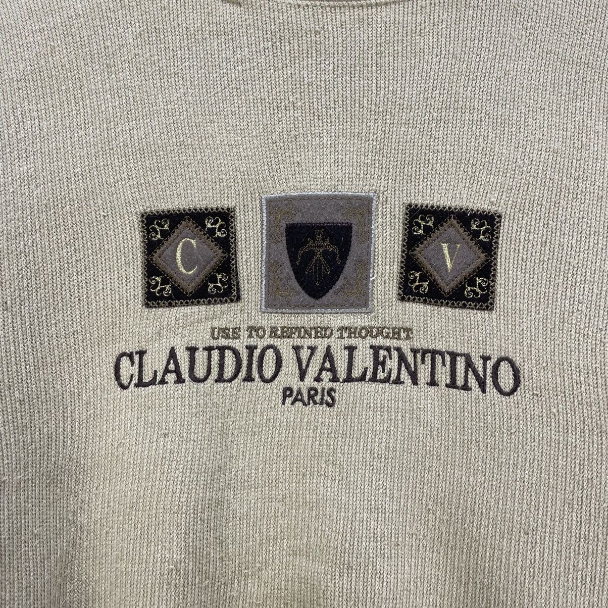 Valentino 💥Vintage Claudio Valentino Embroidery Logo Sweatshirt Size US M / EU 48-50 / 2 - 3 Thumbnail