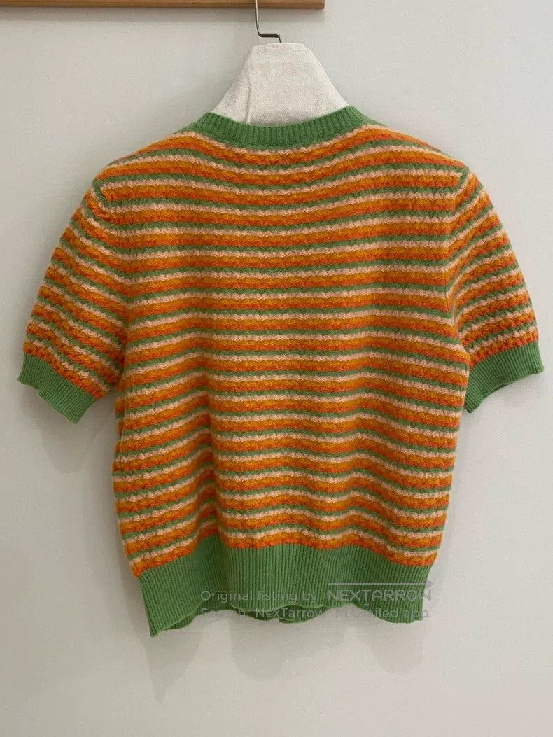 Chanel Chanel Orange-green knitted cardigan coat Size XS / US 0-2 / IT 36-38 - 2 Thumbnail