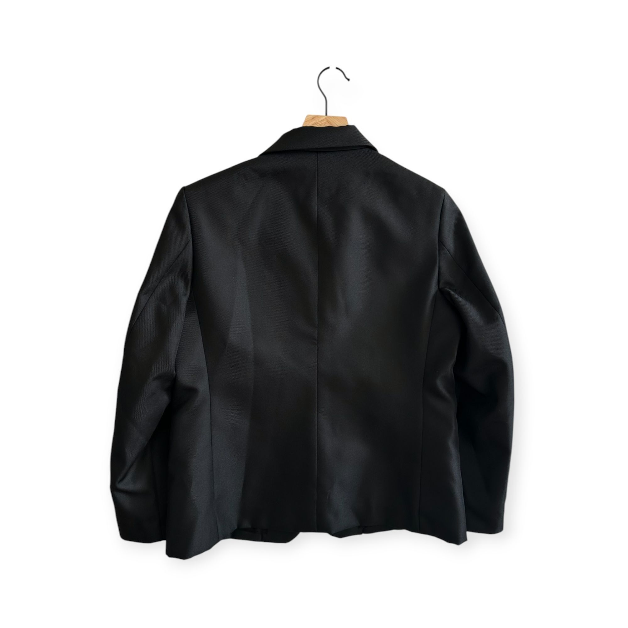 Comme des Garcons Comme des Garçons CDG Polyester Serge Thick Blazer Black, Si Size L / US 10 / IT 46 - 2 Thumbnail
