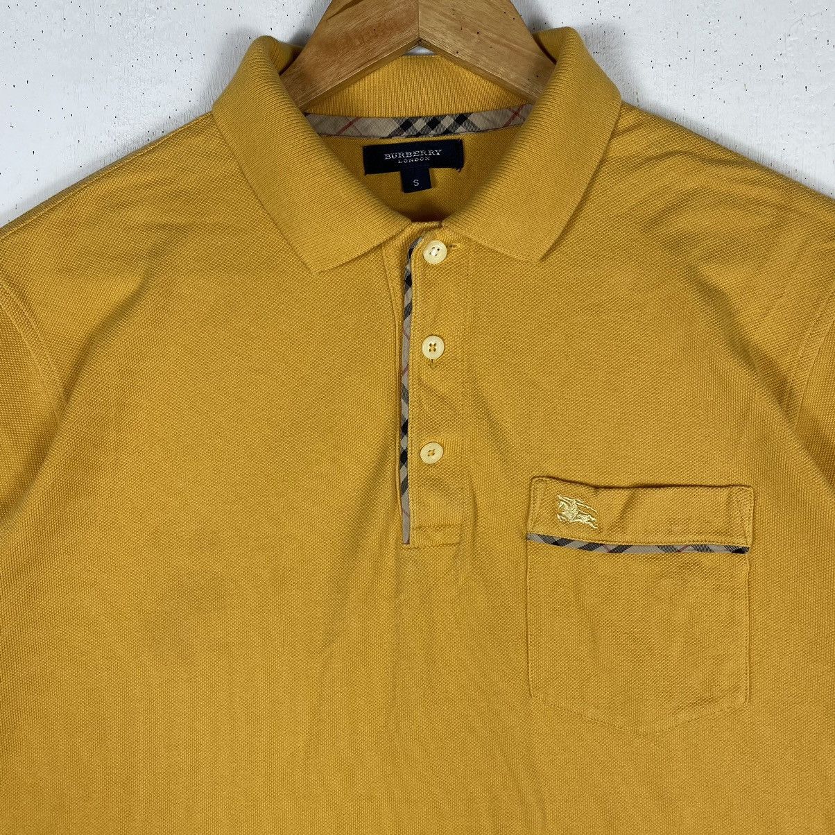 Burberry Vintage 00's BURBERRY LONDON Basic Logo Pocket Polo Shirt Size US S / EU 44-46 / 1 - 3 Thumbnail