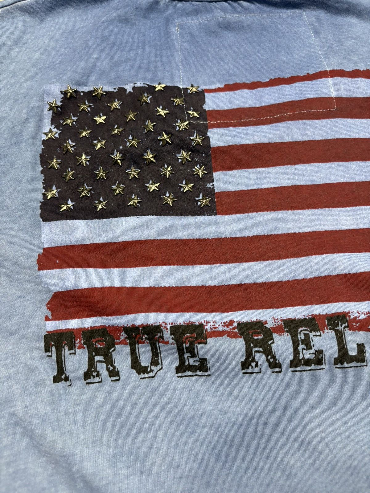 True Religion True Religion USA Flag Studded Tee Y2K Distressed Vintage Size US XL / EU 56 / 4 - 6 Thumbnail
