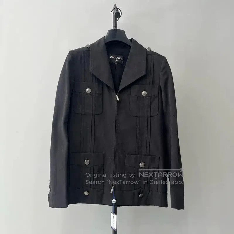 Chanel Chanel Black Silk Men's Spring Autumn Jacket . Size US XS / EU 42 / 0 - 1 Thumbnail