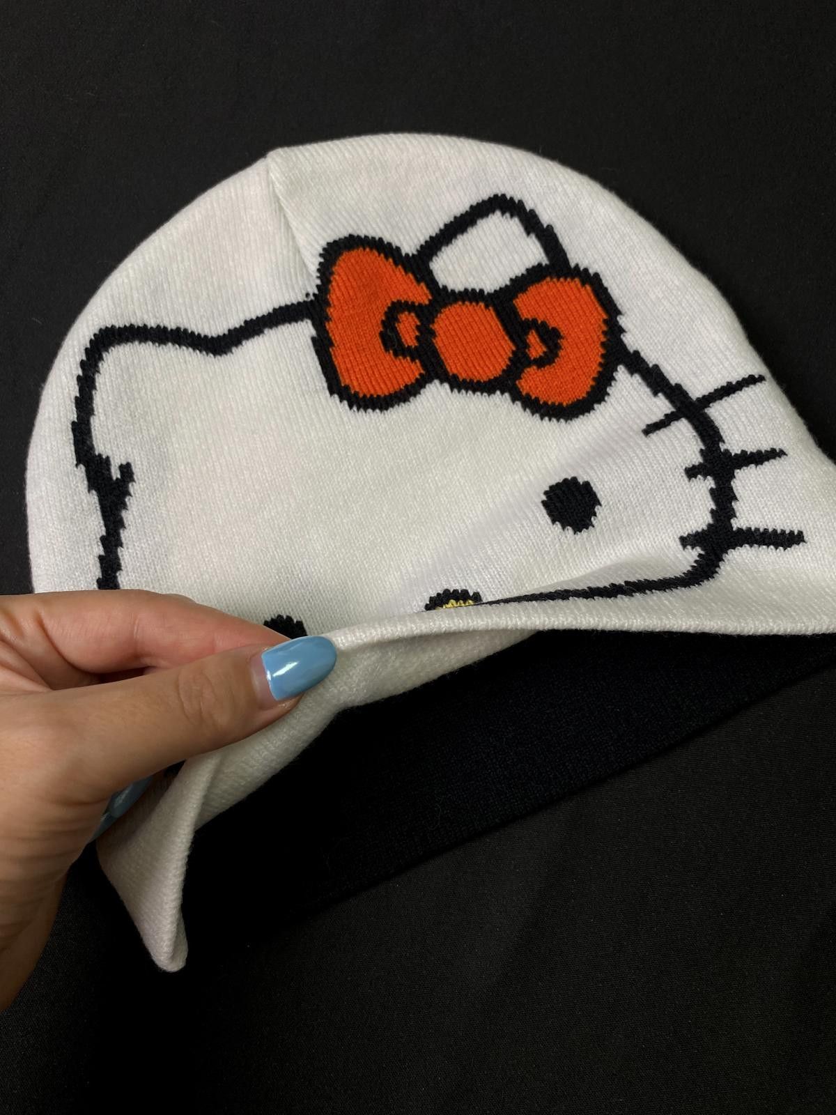 Japanese Brand Rare Hello Kitty Graphic No Cuff Knit Green Beanie OS Size ONE SIZE - 4 Thumbnail