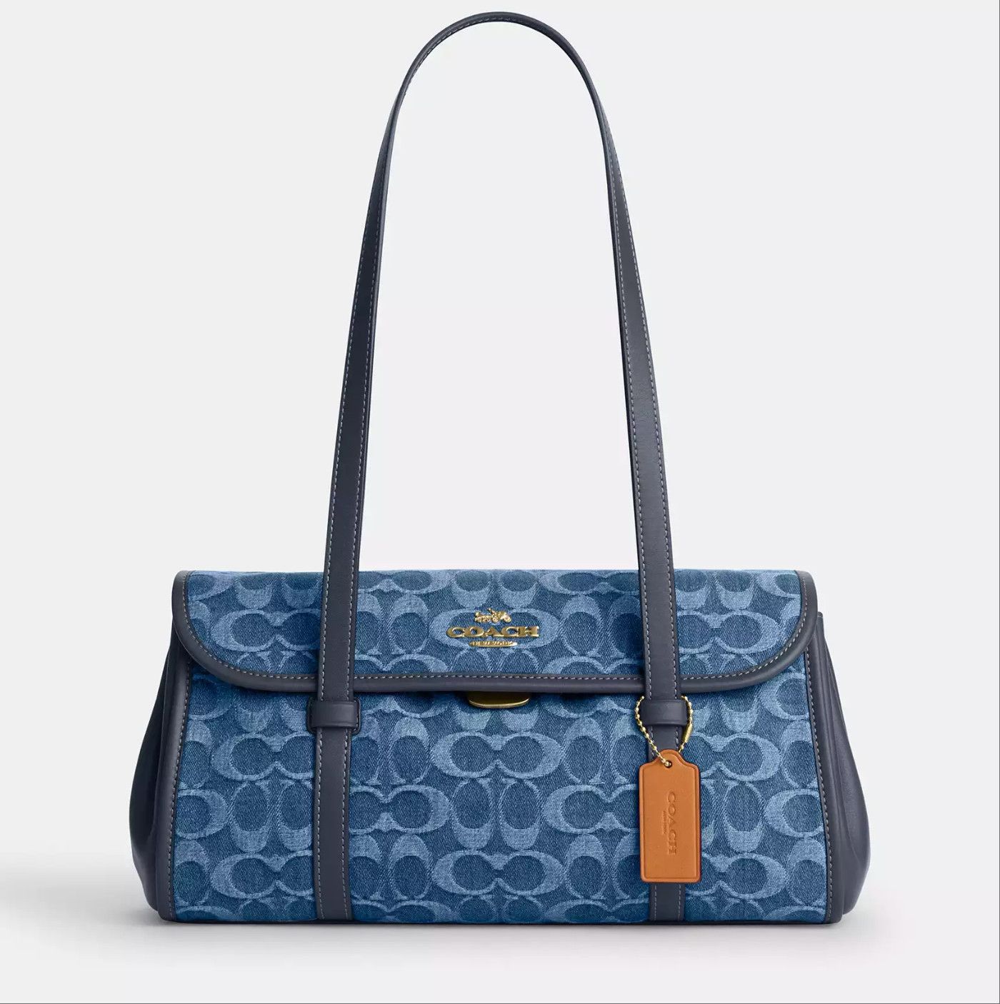 Coach Bridget Flap Shoulder Bag In Signature Denim CDE94 Size ONE SIZE - 11 Thumbnail