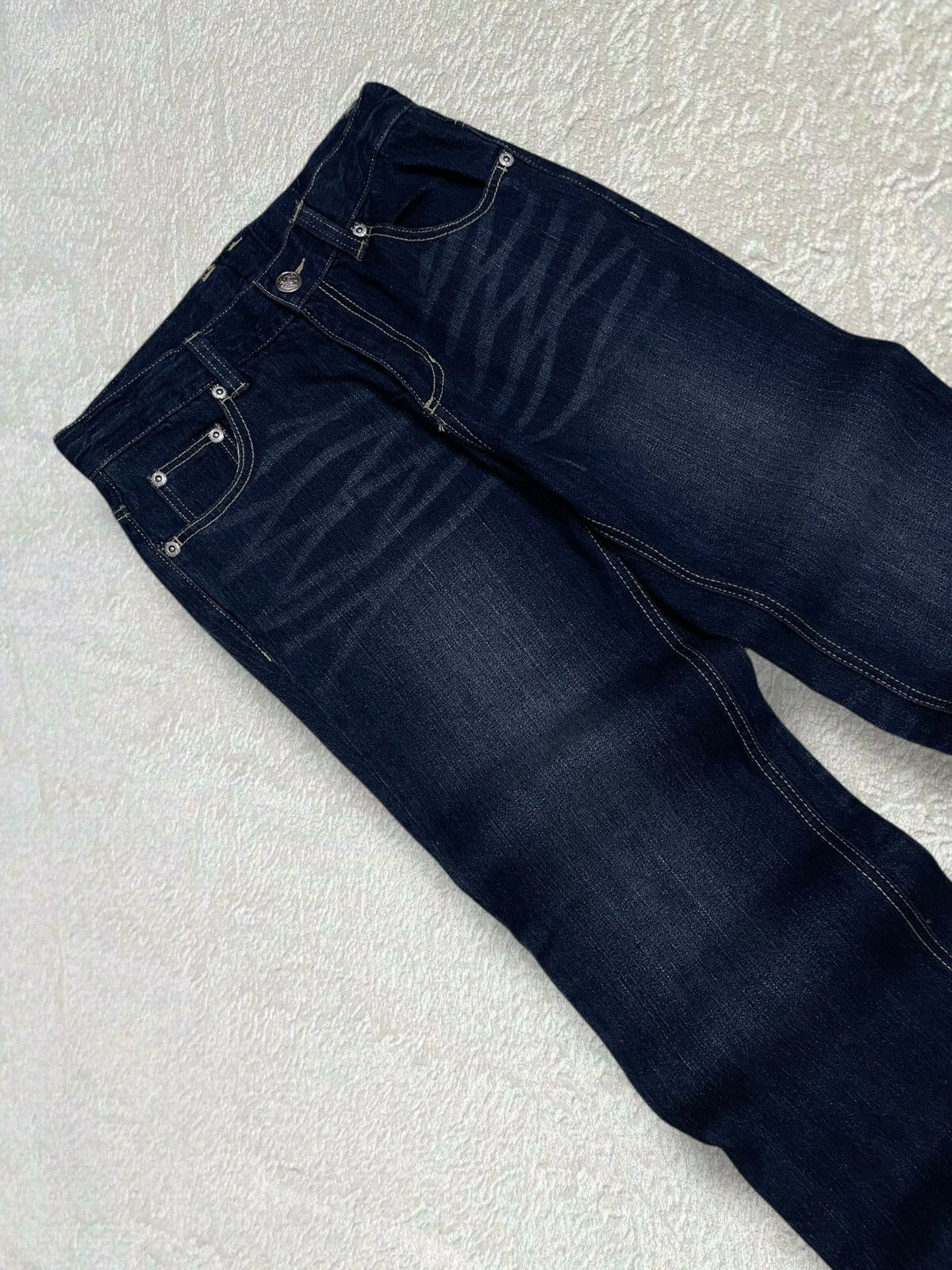 Hysteric Glamour Vintage 90s Japan Designer Wild Eagle Skull Affliction Denim Size US 28 / EU 44 - 12 Thumbnail
