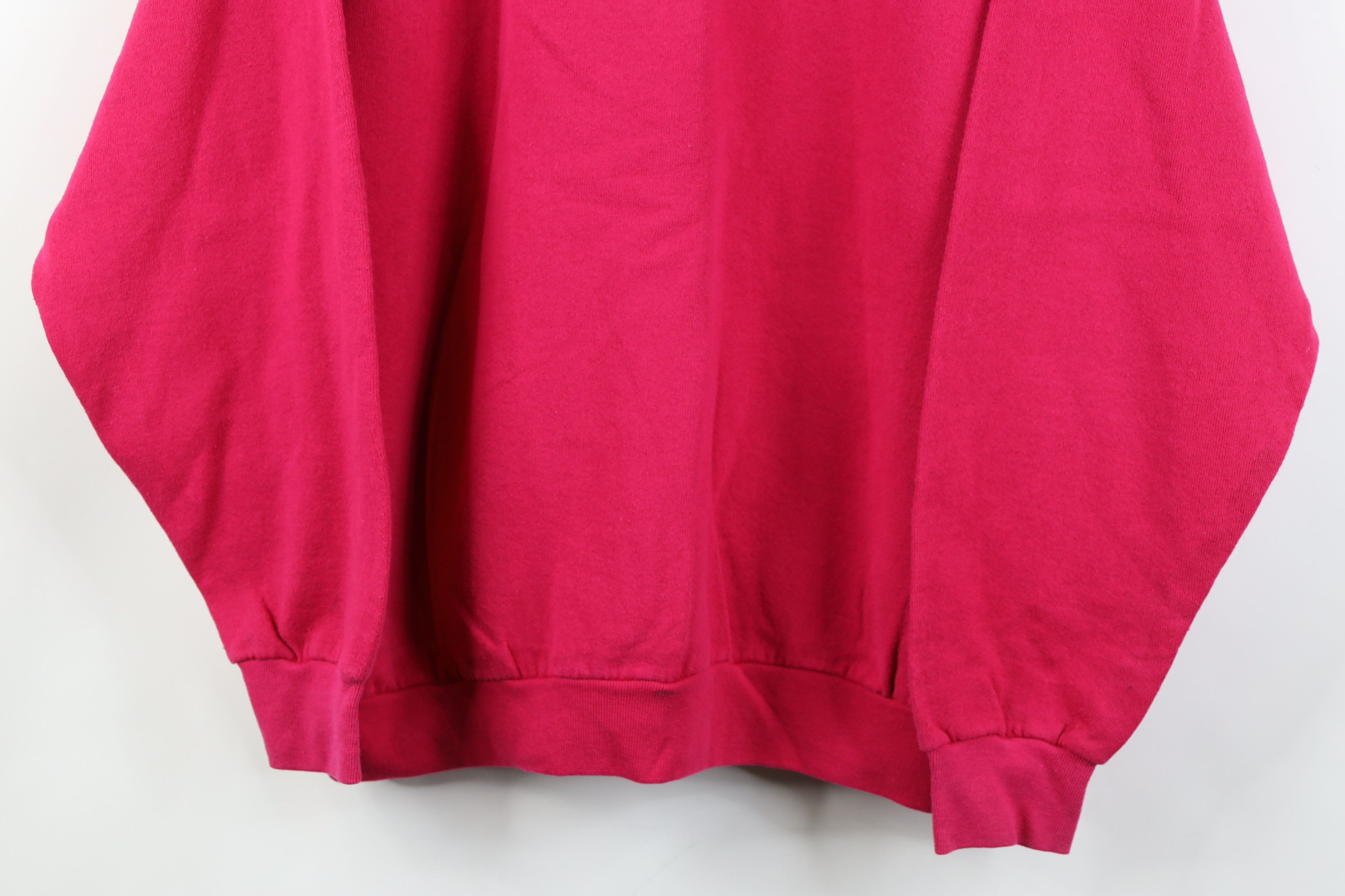 Vintage Vintage 90s Streetwear Lace Trim Crewneck Sweatshirt Pink Size XL / US 12-14 / IT 48-50 - 3 Thumbnail