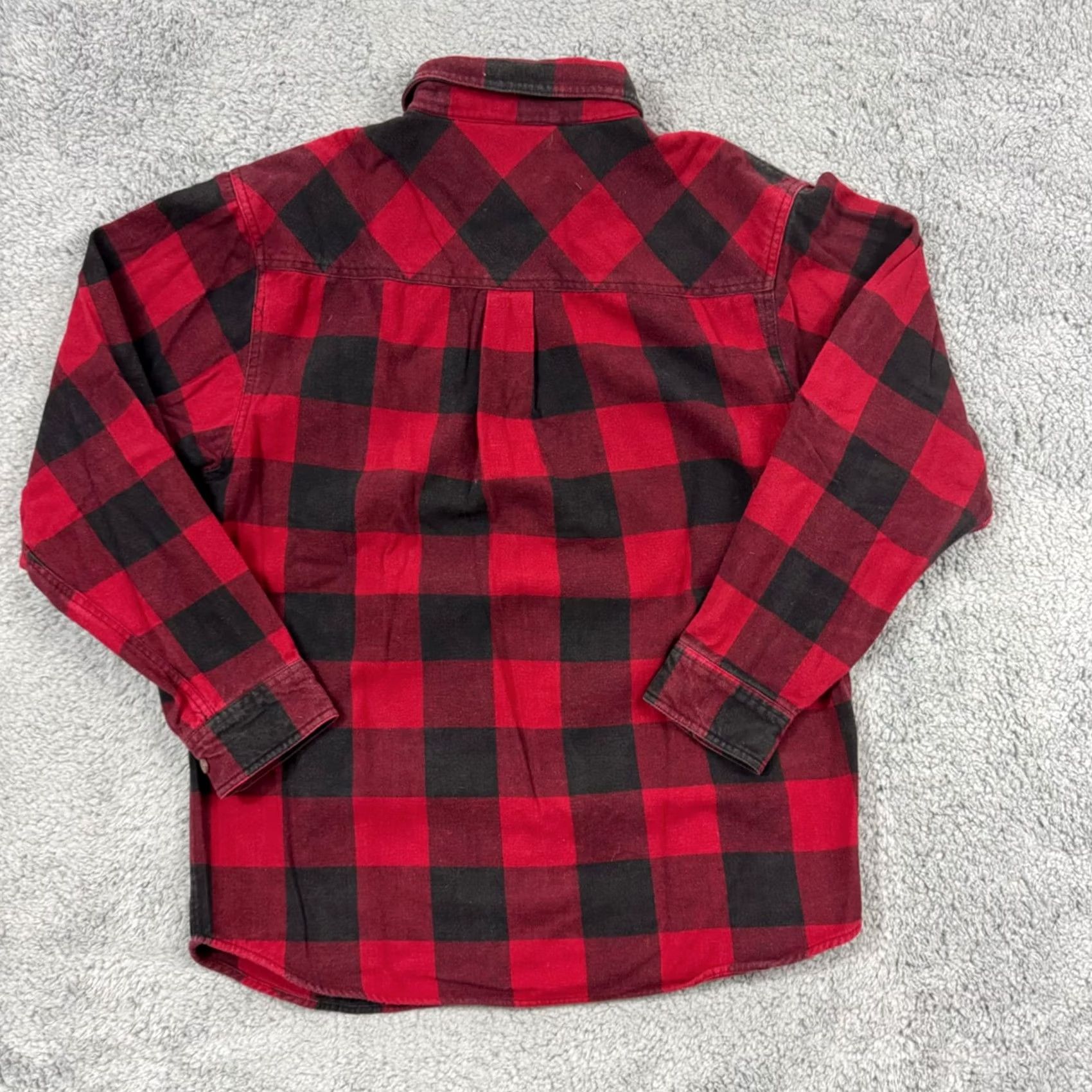 Vintage C.E. Schmidt Shirt Mens Medium Red Button Plaid Long Sleeve Flannel Workwear Size US M / EU 48-50 / 2 - 5 Thumbnail