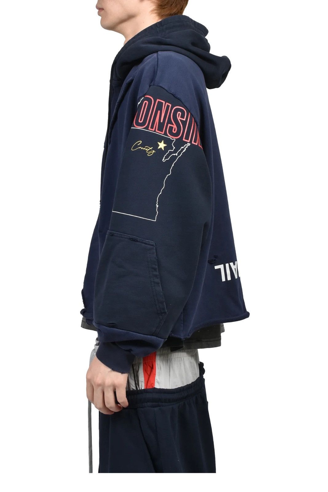 PROJECT G/R Protocol Index UPSIDE DOWN ZIP HOODIE NAVY PROJECT GR Size US L / EU 52-54 / 3 - 9 Thumbnail