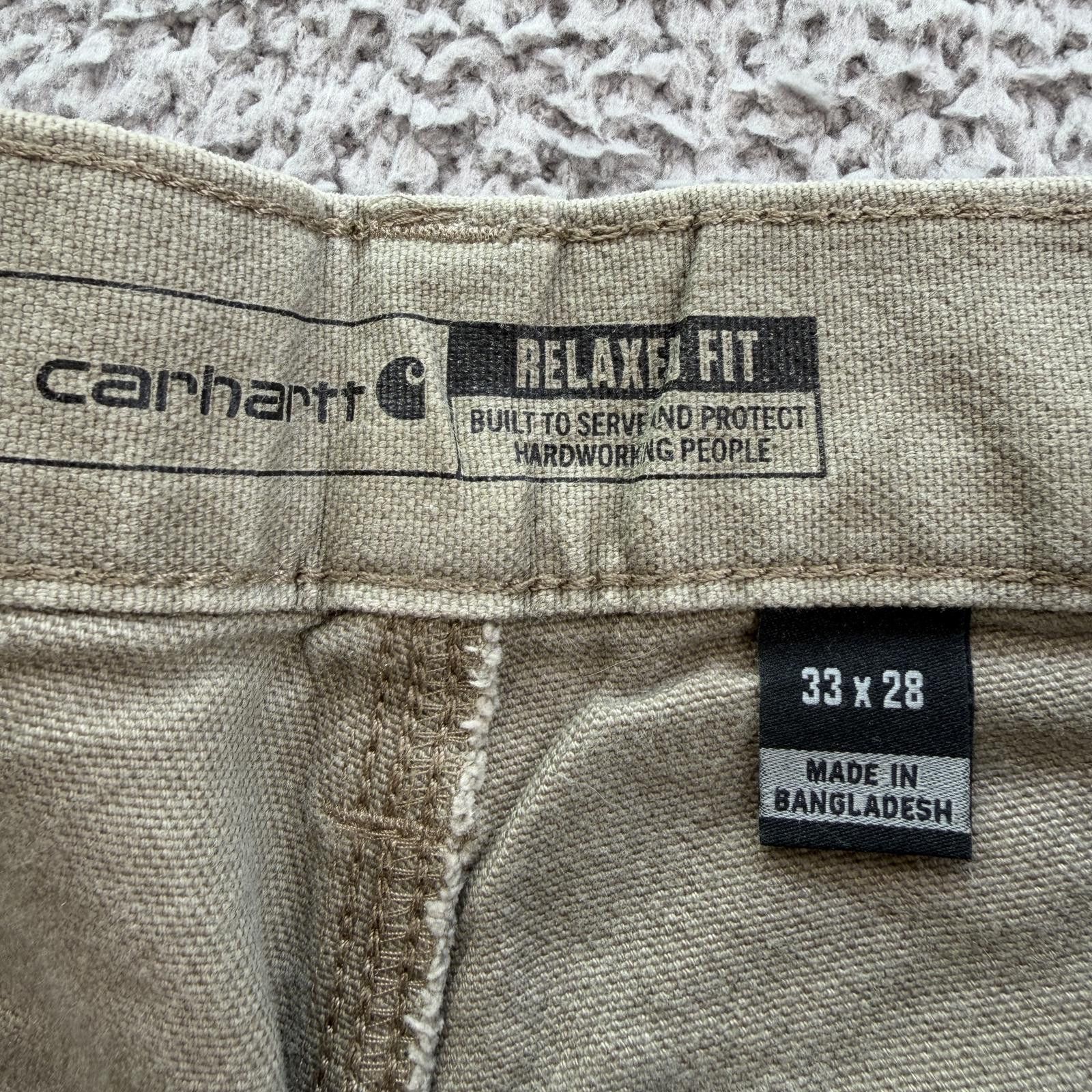 Carhartt Carhartt Relaxed Fit Carpenter Pants Tan Workwear 33x28 Size US 33 - 5 Thumbnail