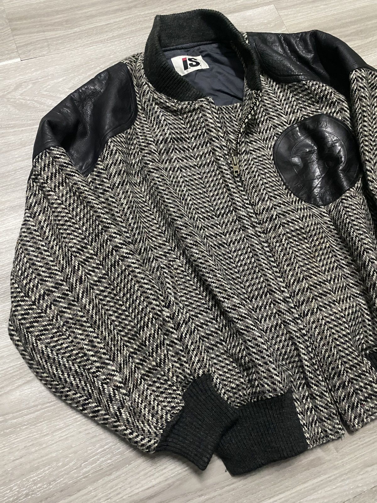 Issey Miyake 80s Issey Miyake Chisato Tsumori - Herringbone wool bomber Size US L / EU 52-54 / 3 - 2 Thumbnail
