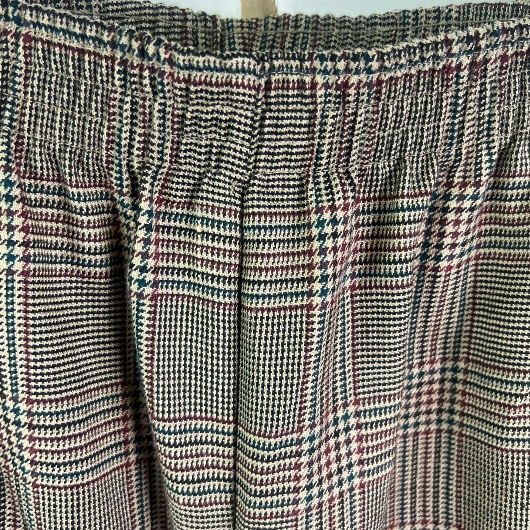 Vintage VINTAGE Sag Harbor Hounds Tooth Stretch Waist Pants Womens 22W Brown 44X23 Plaid Cropped High Rise Straight Leg 80s 90s Womens Sag Harbor Pants Size 40" / US 18 - 4 Thumbnail