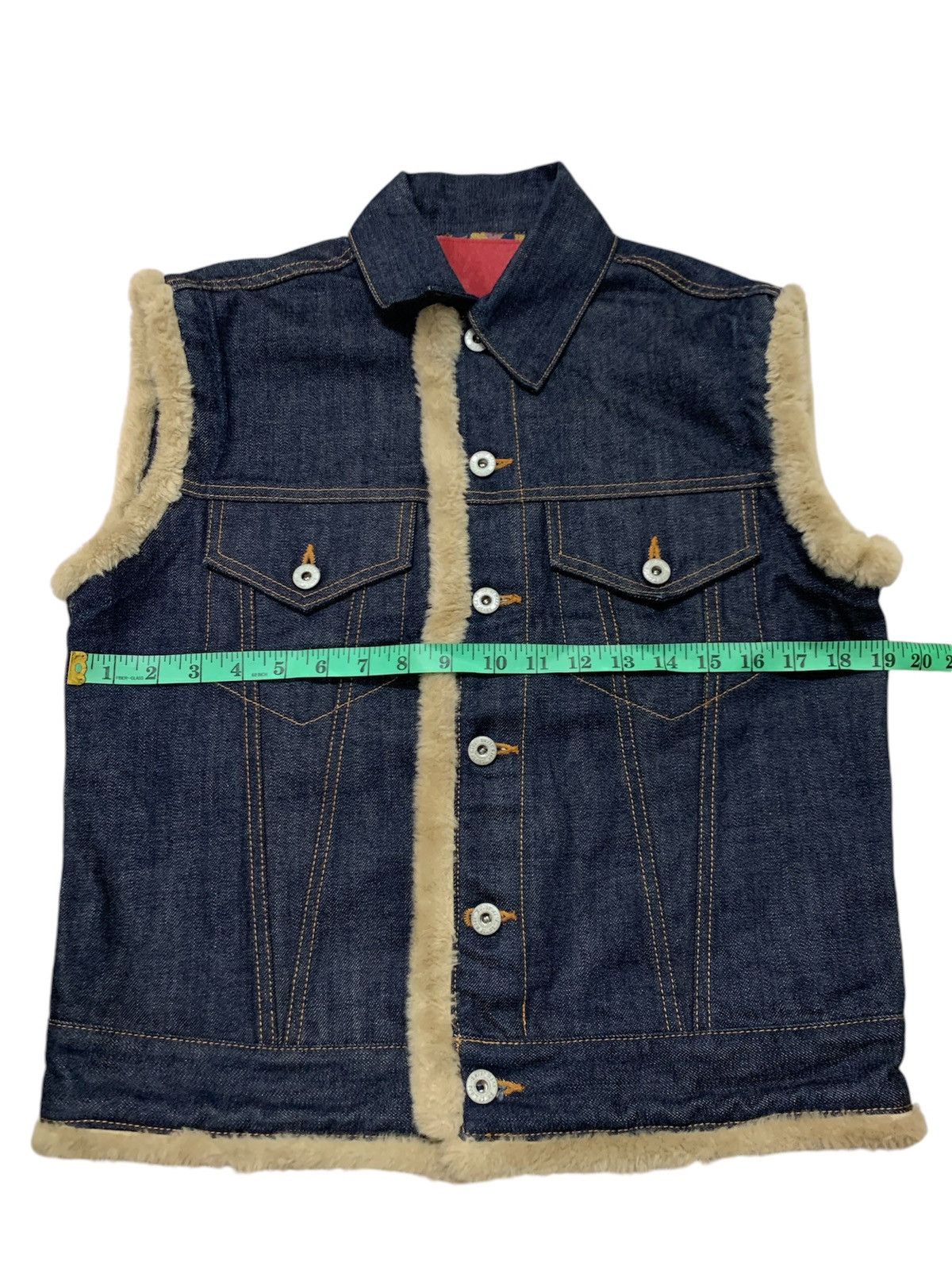 Japanese Brand × PPFM Ppfm sherpa lined vest denim jacket Size US M / EU 48-50 / 2 - 4 Thumbnail