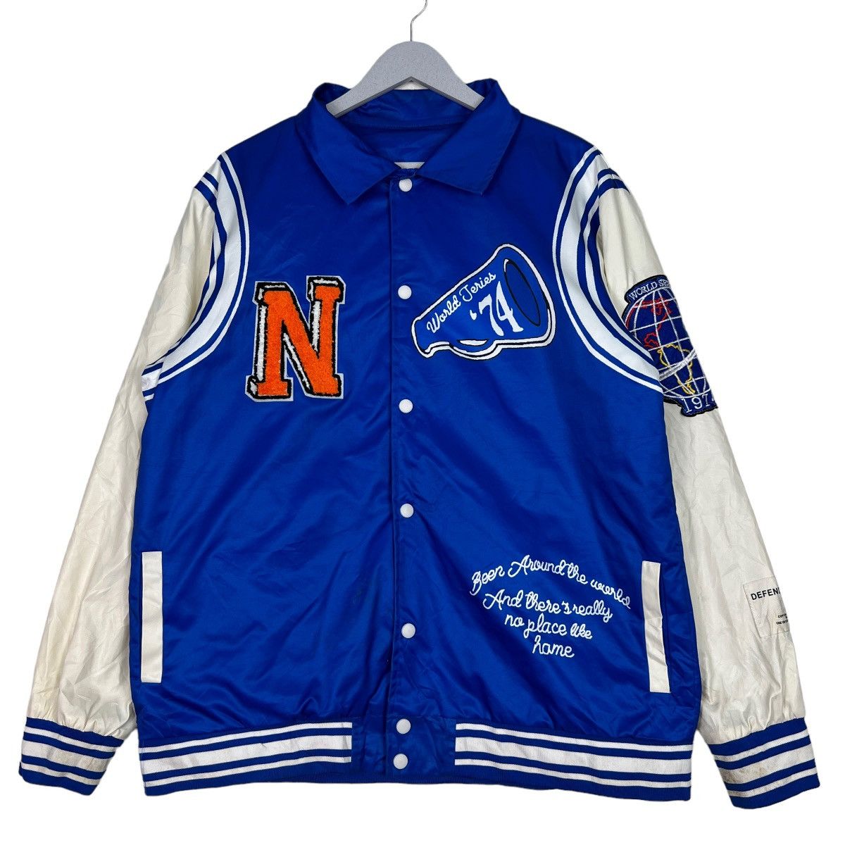 Japanese Brand 🔥 JAPANESE STREETWEAR DEFEND DIGNITY SATIN BOMBER JACKET Size US XL / EU 56 / 4 - 2 Thumbnail
