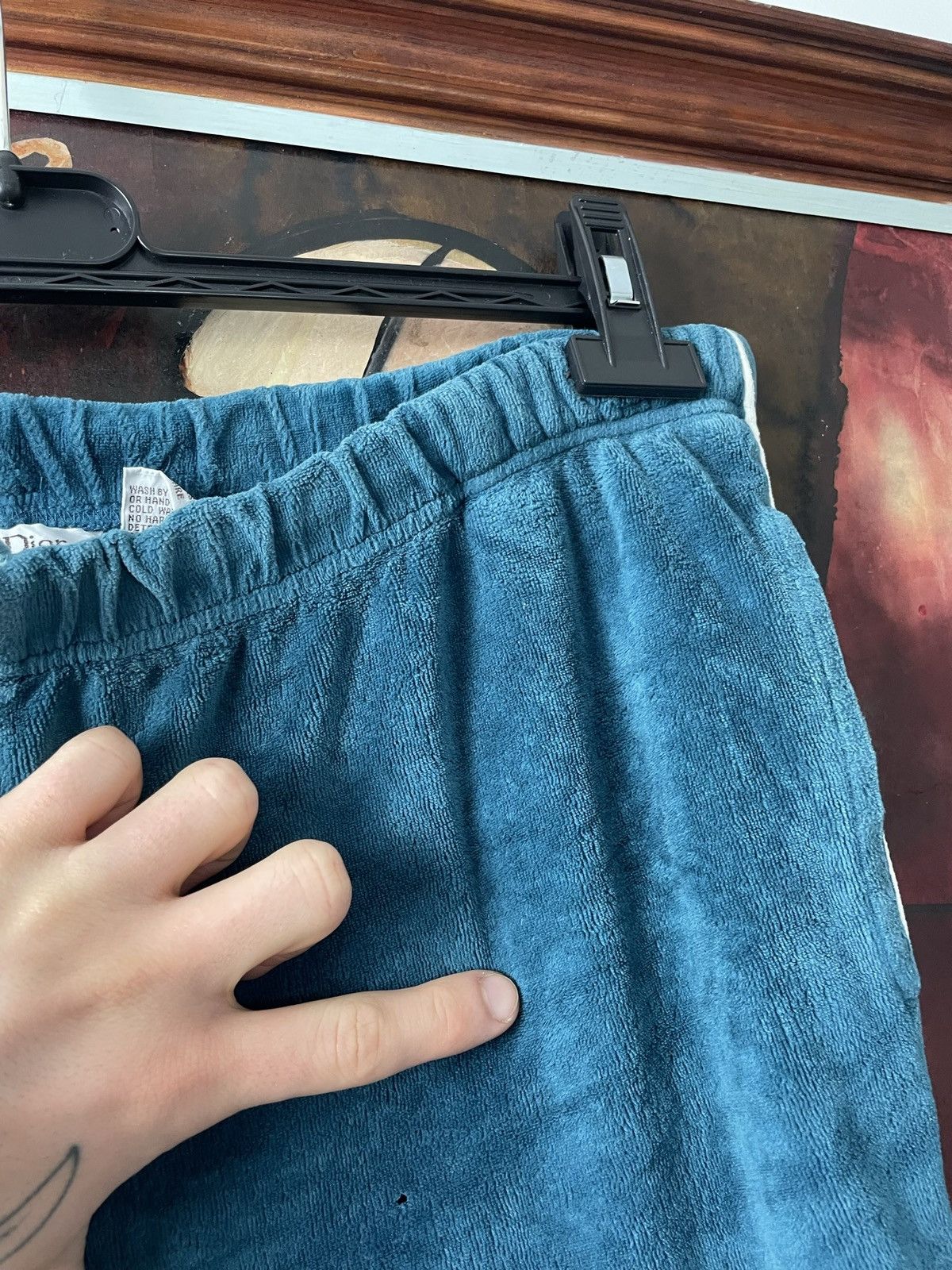 Christian Dior Monsieur Rare Vintage Christian Dior Velour Sweatpant Designer Blue Size US 33 - 5 Thumbnail