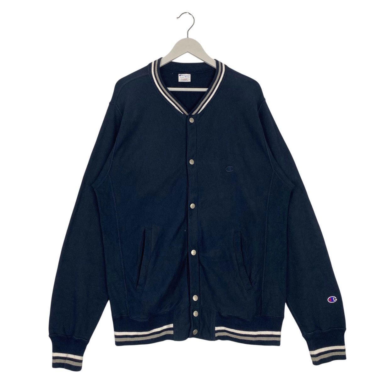 Other Vintage Champion Embroidered Logo Full Button Navy Blue Size US XL / EU 56 / 4 - 1 Thumbnail