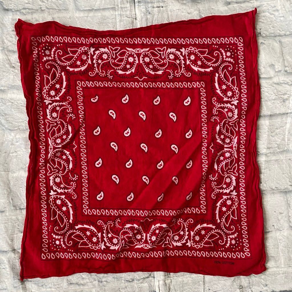 Other Bandana 6 bundle 3 red 1 navy blue & 2 green 19” Size ONE SIZE - 3 Thumbnail