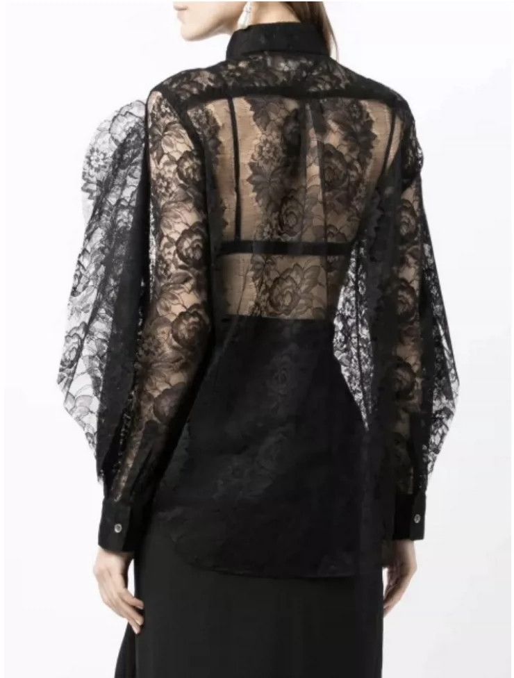 Comme des Garcons Comme Des Garcons Floral Black Lace Shirt Size XS / US 0-2 / IT 36-38 - 8 Thumbnail