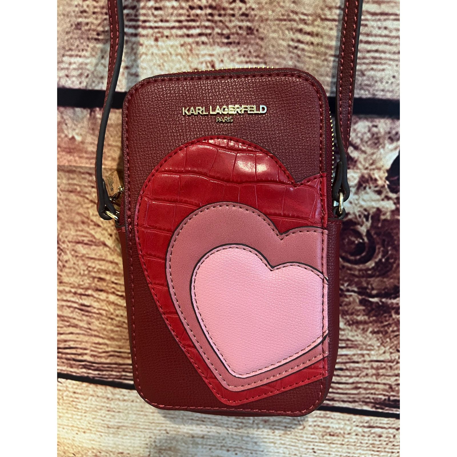 Karl Lagerfeld Hearts Valentine's Day Purse Crossbody 8