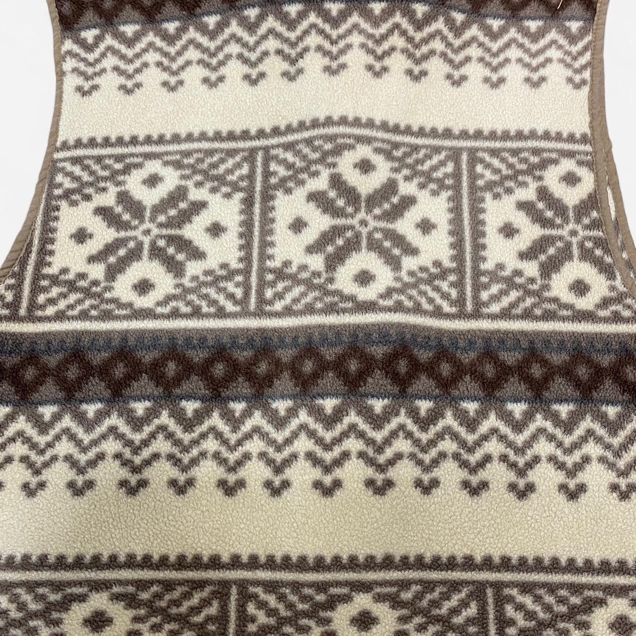 Woolrich Woolen Mills Woolrich snowflake beige and brown pattern fleece vest Size US M / EU 48-50 / 2 - 6 Thumbnail