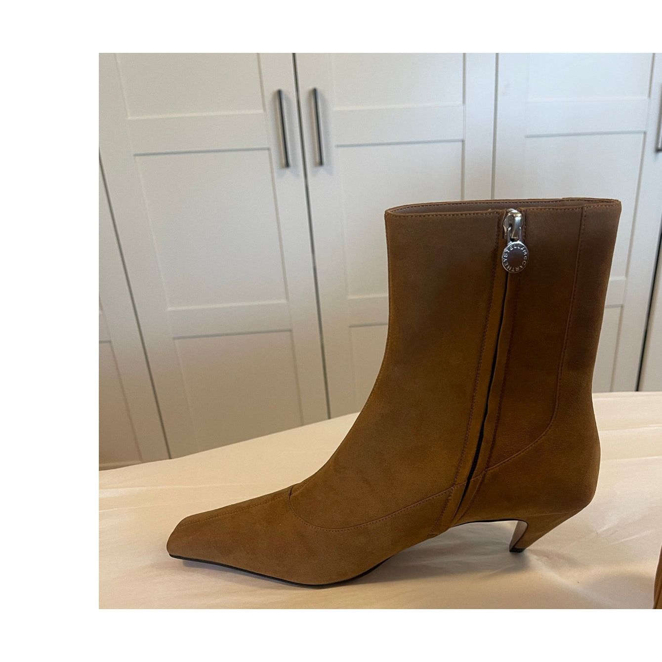 Stella McCartney NWOT: STELLA MCCARTNEY Spur Vegan Suede Ankle Booties Size US 9.5 / IT 39.5 - 6 Thumbnail