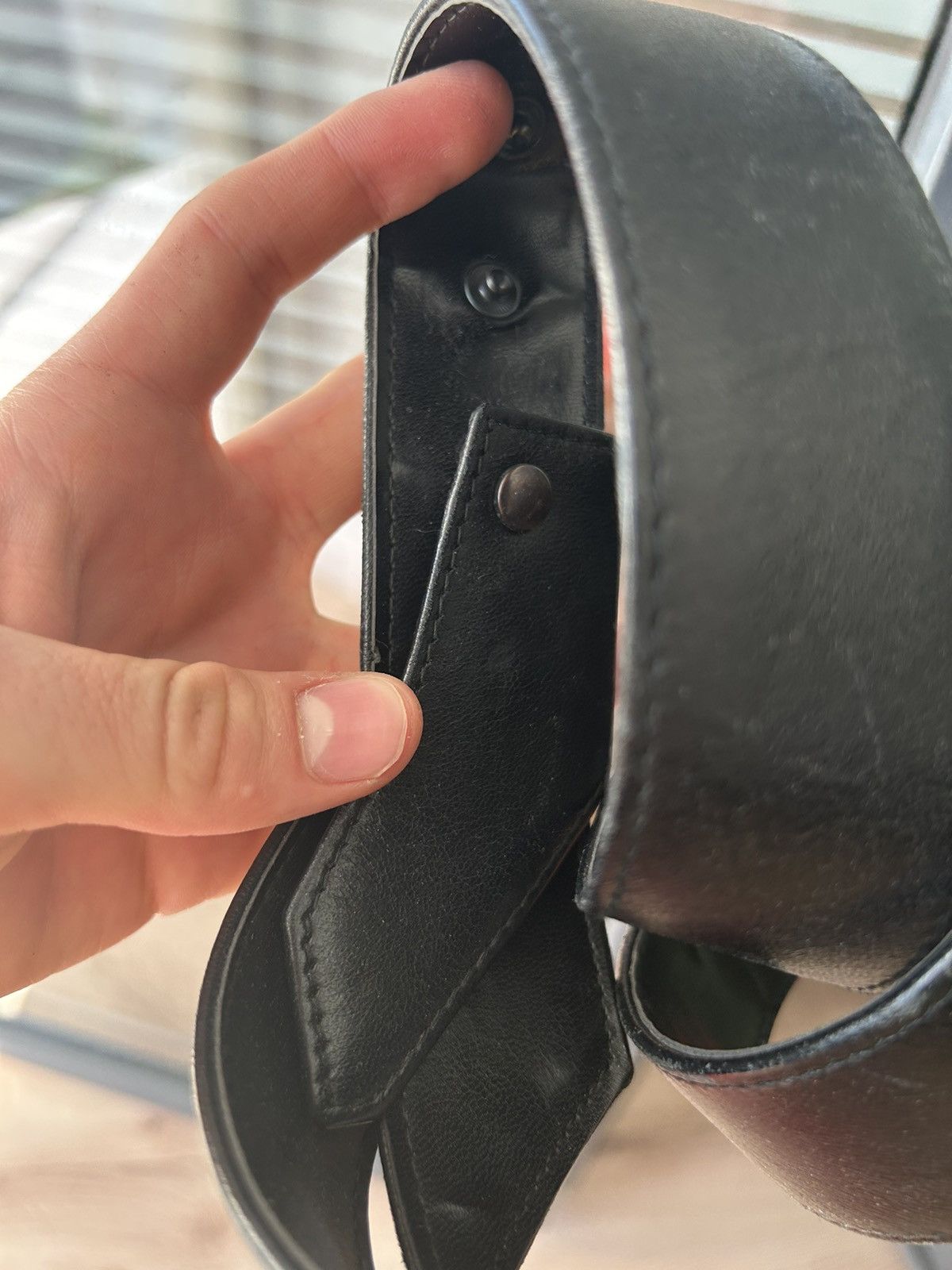 Leather Leather belt Size ONE SIZE - 4 Thumbnail