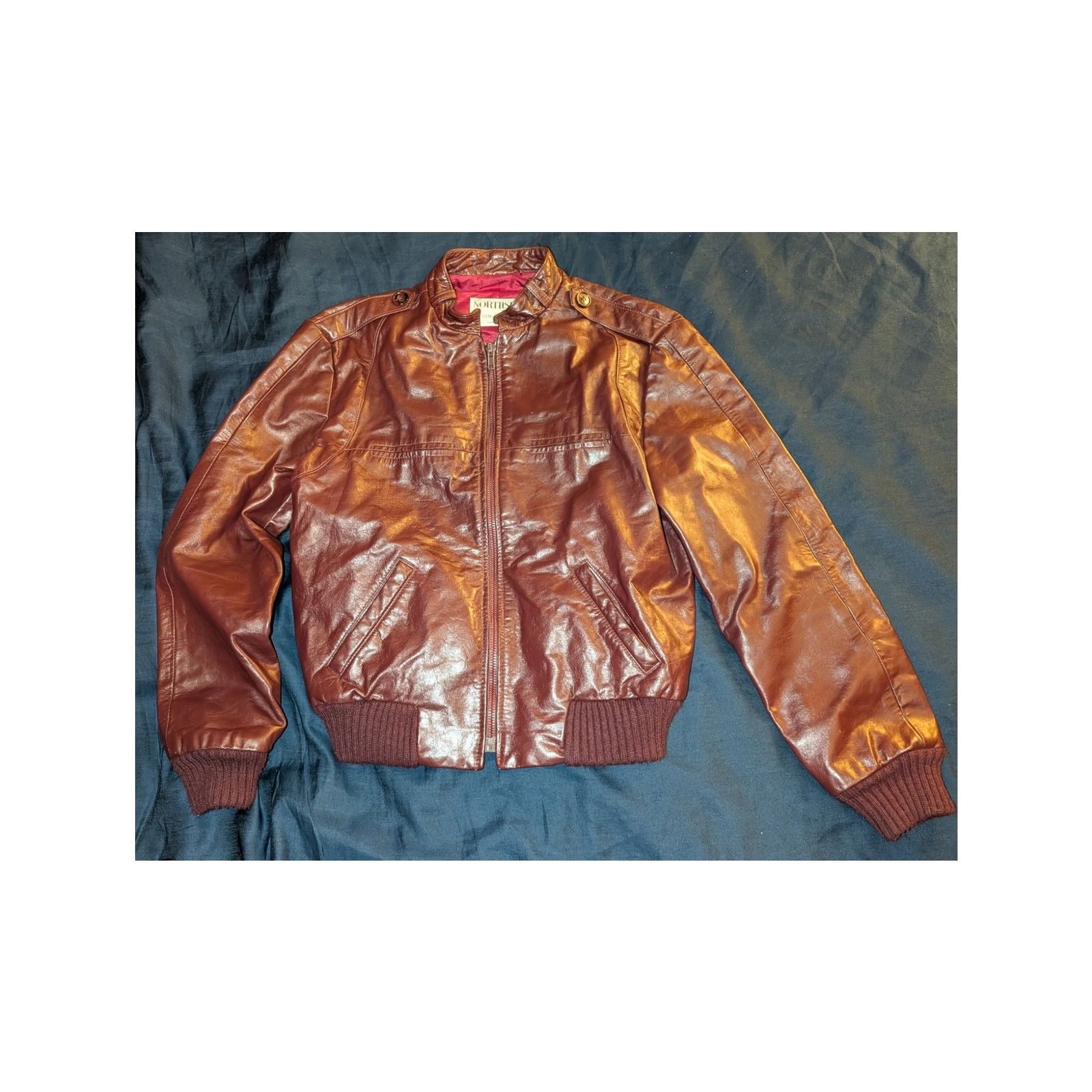 Members Only Vintage Northside Fashions Leather Jacket Women's Small USA Size XS / US 0-2 / IT 36-38 - 1 Thumbnail