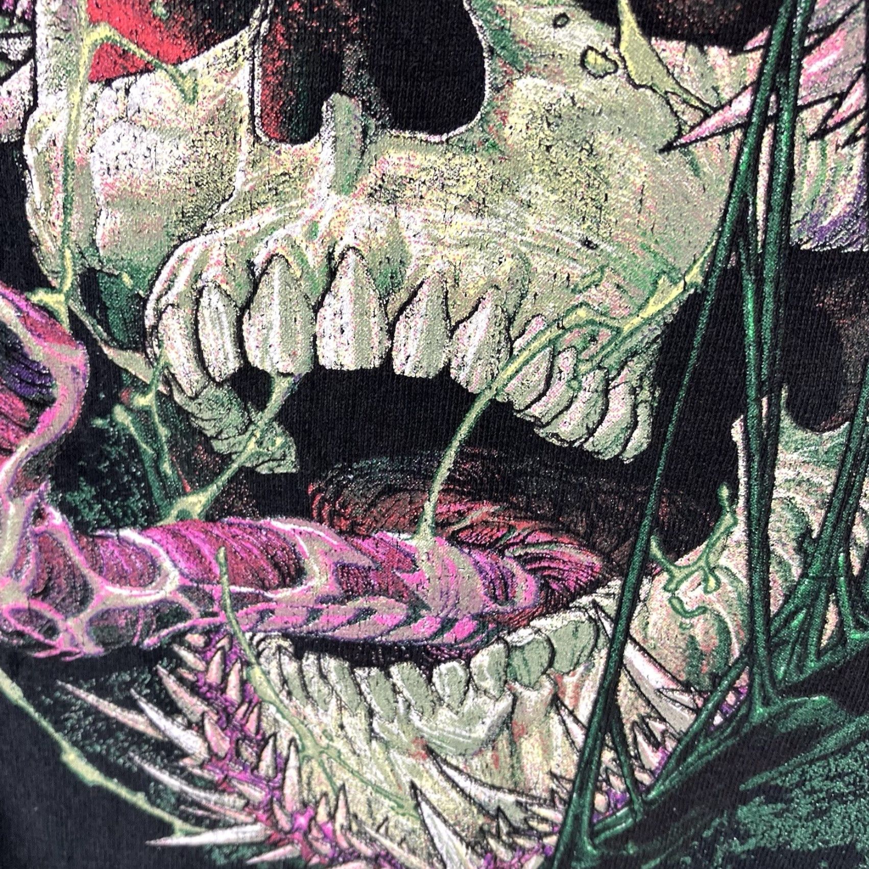 Vintage Marvel Venom Long Sleeve T-Shirt XL Black Graphic Print Heavy Metal Skull Mens Size US XL / EU 56 / 4 - 4 Thumbnail