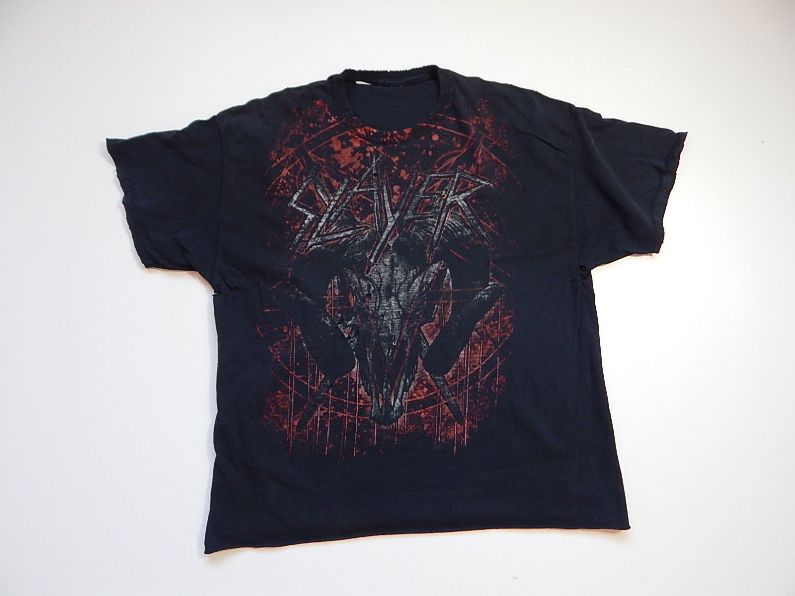 Band Tees × Expert Horror × Vintage vintage 00s y2k slayer trash metal band distressed tee Size US XL / EU 56 / 4 - 1 Thumbnail