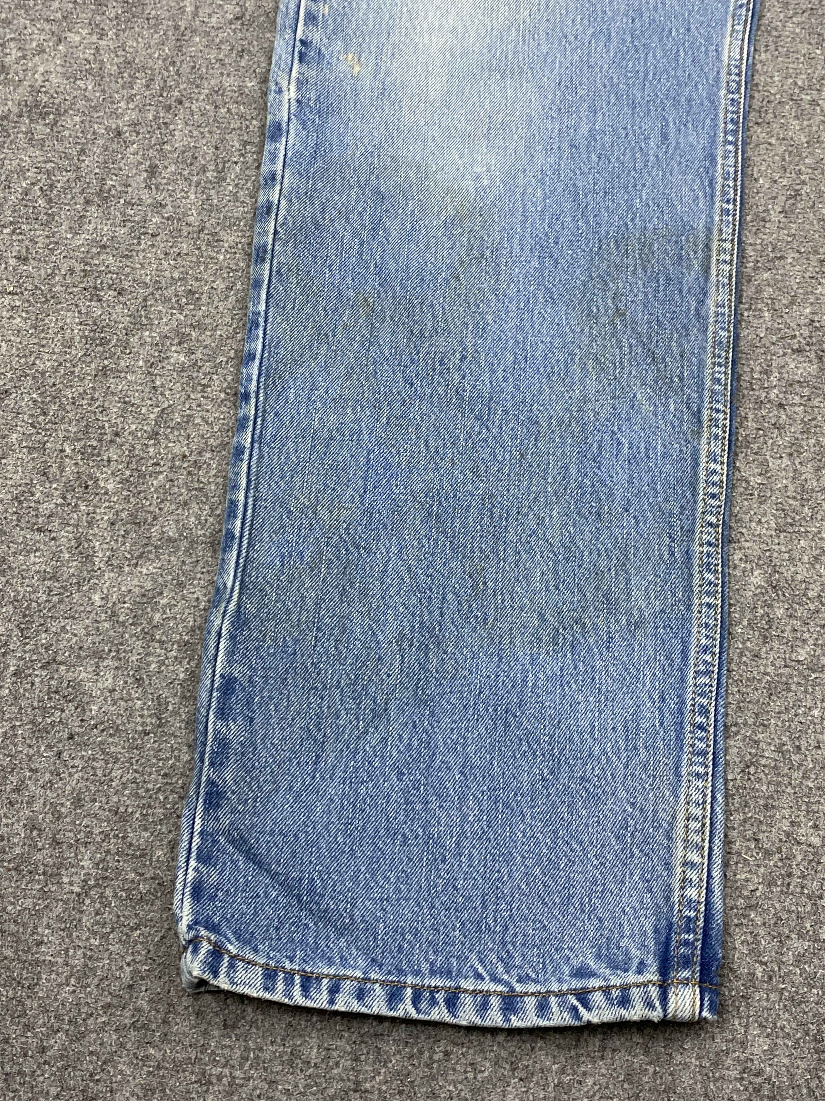 Vintage Levis 505 Splatter Paint Blue Denim Jeans